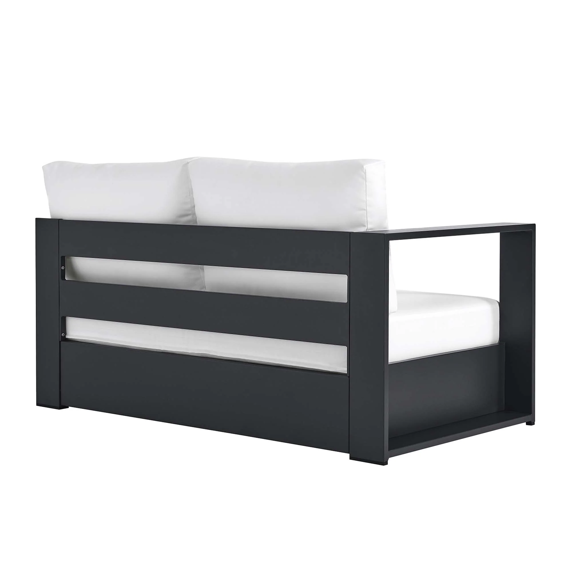 Tahoe Outdoor Patio Powder-Coated Aluminum Modular Left-Facing Loveseat by Modway - Image 5