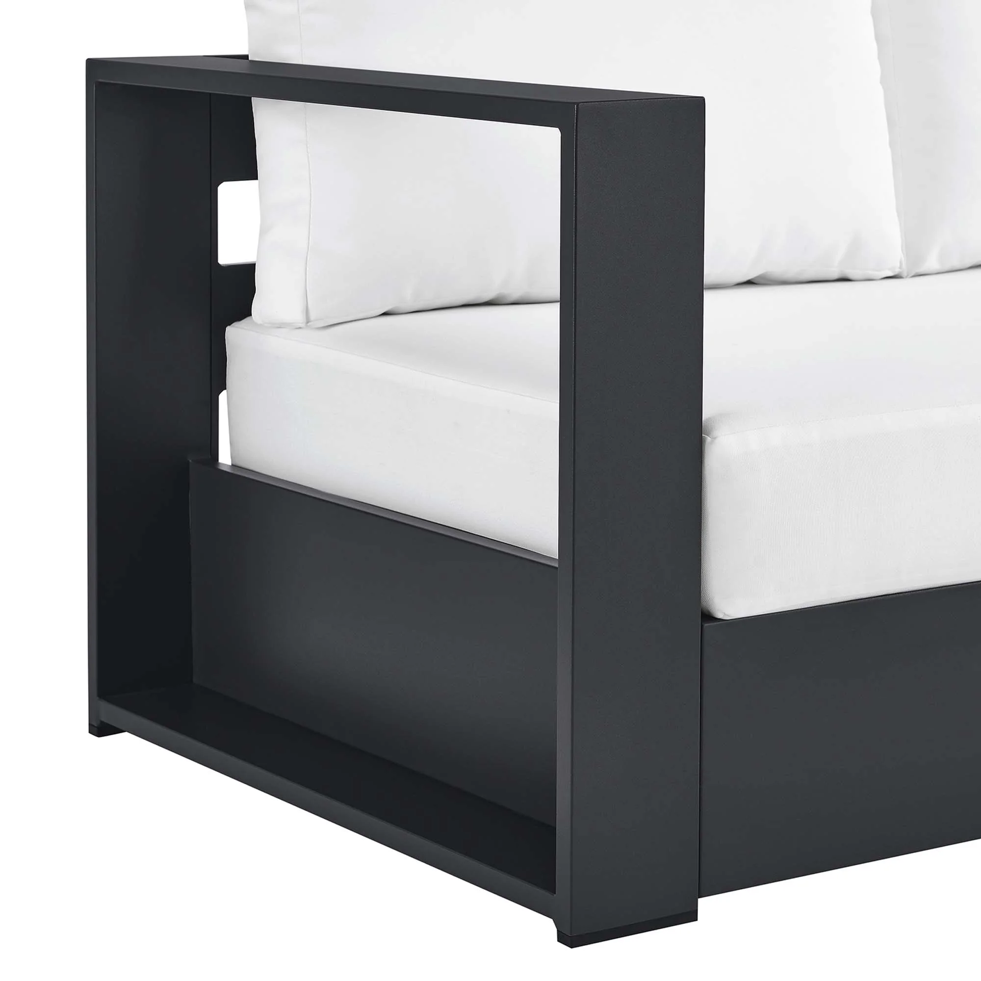 Tahoe Outdoor Patio Powder-Coated Aluminum Modular Left-Facing Loveseat by Modway - Image 7
