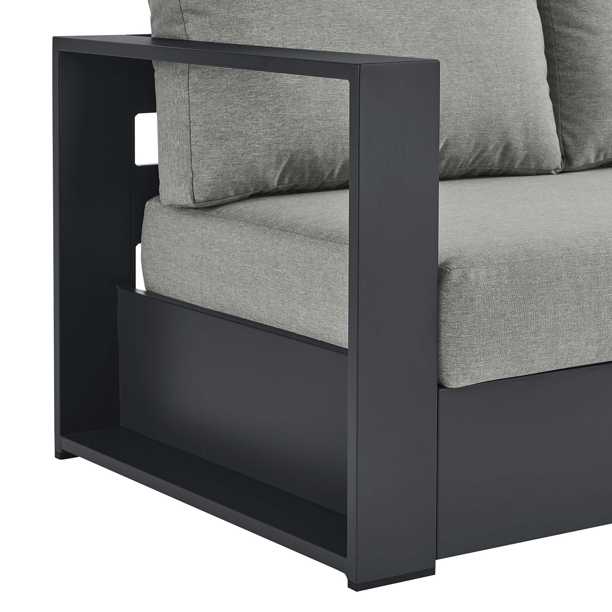 Tahoe Outdoor Patio Powder-Coated Aluminum Modular Left-Facing Loveseat by Modway - Image 8
