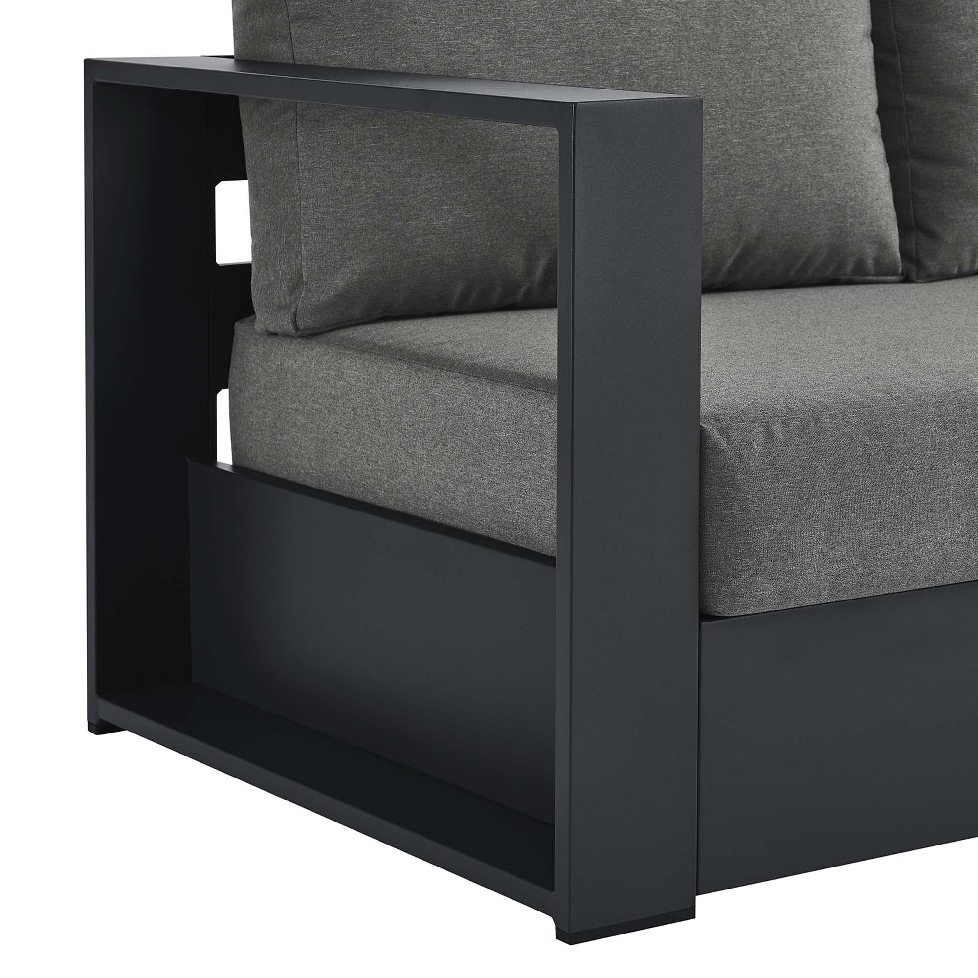 Tahoe Outdoor Patio Powder-Coated Aluminum Modular Left-Facing Loveseat by Modway - Image 9