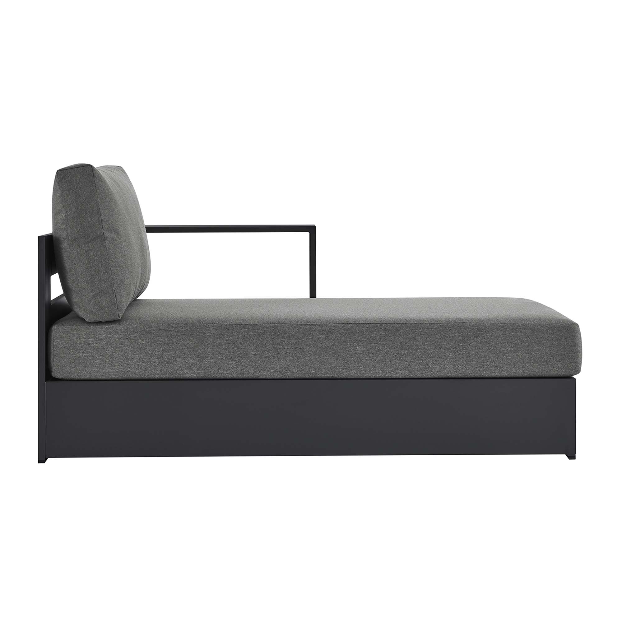 Tahoe Outdoor Patio Powder-Coated Aluminum Right-Facing Chaise Lounge - Image 15