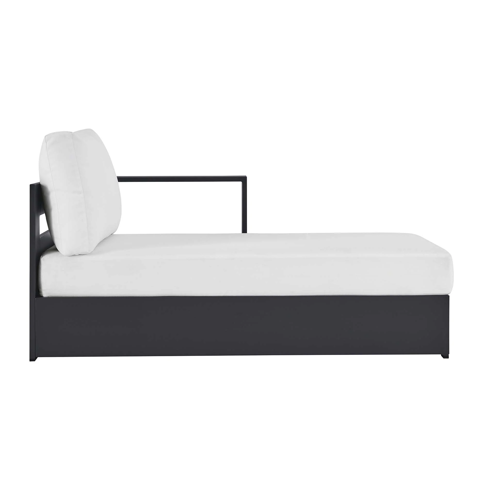 Tahoe Outdoor Patio Powder-Coated Aluminum Right-Facing Chaise Lounge - Image 4