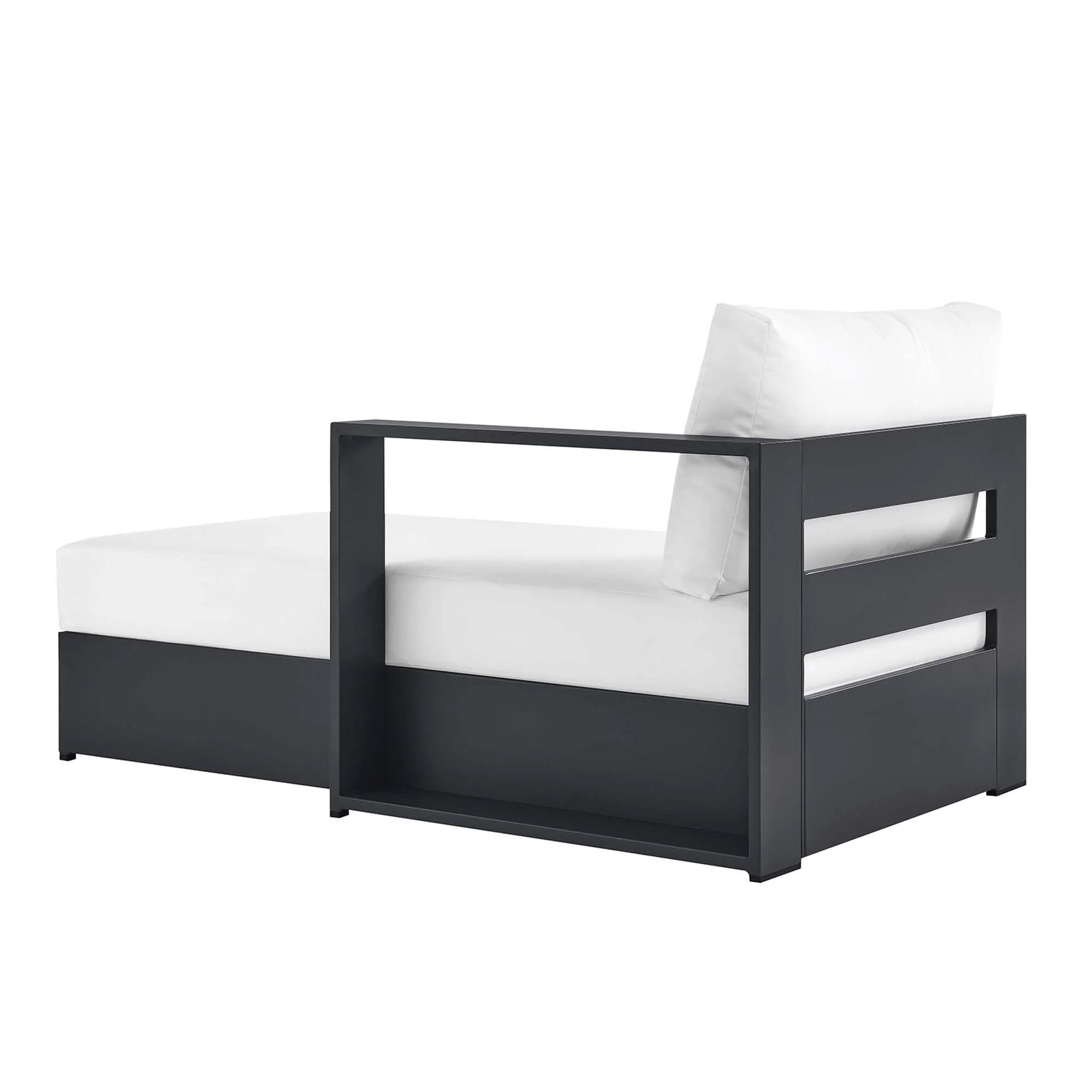 Tahoe Outdoor Patio Powder-Coated Aluminum Right-Facing Chaise Lounge - Image 5