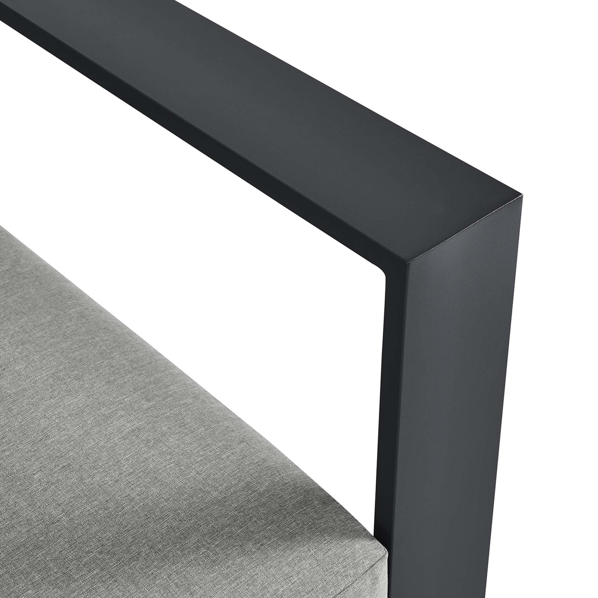 Tahoe Outdoor Patio Powder-Coated Aluminum Modular Right-Facing Loveseat by Modway - Image 8