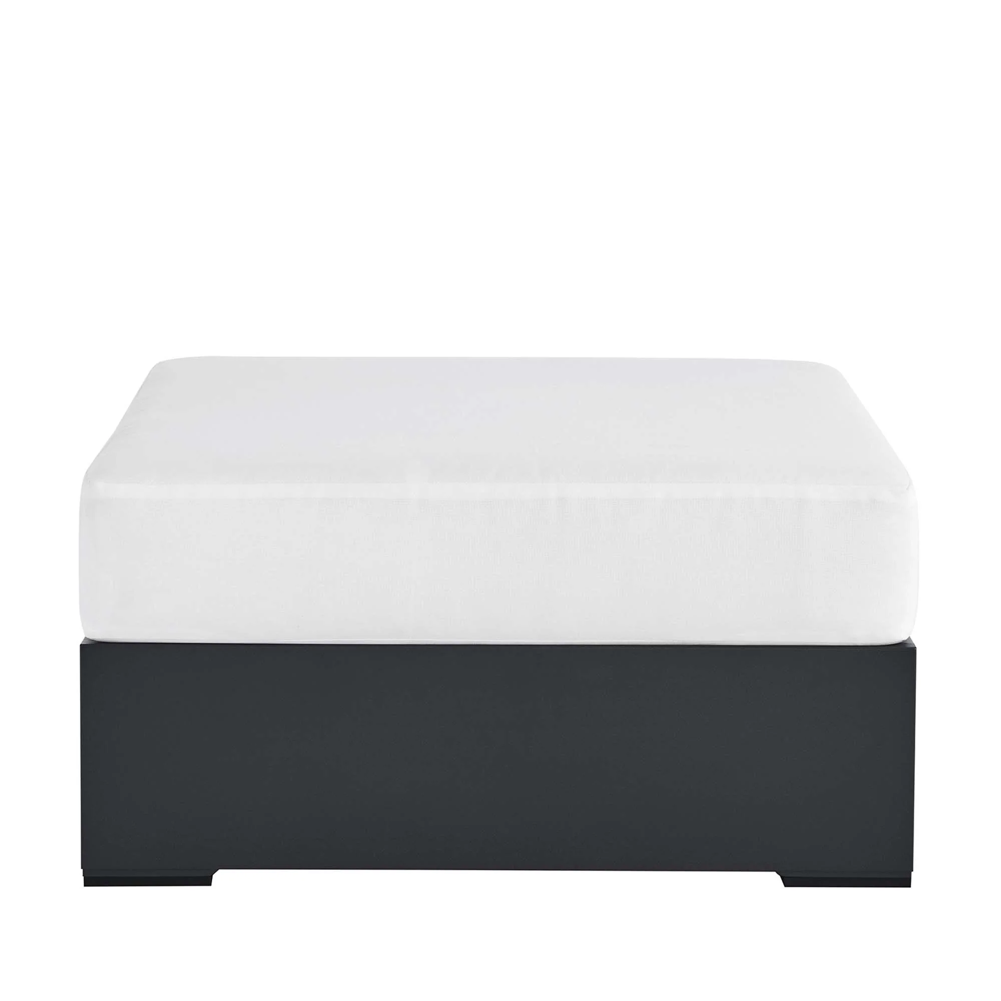 Tahoe Outdoor Patio Powder-Coated Aluminum Ottoman by Modway - Image 4
