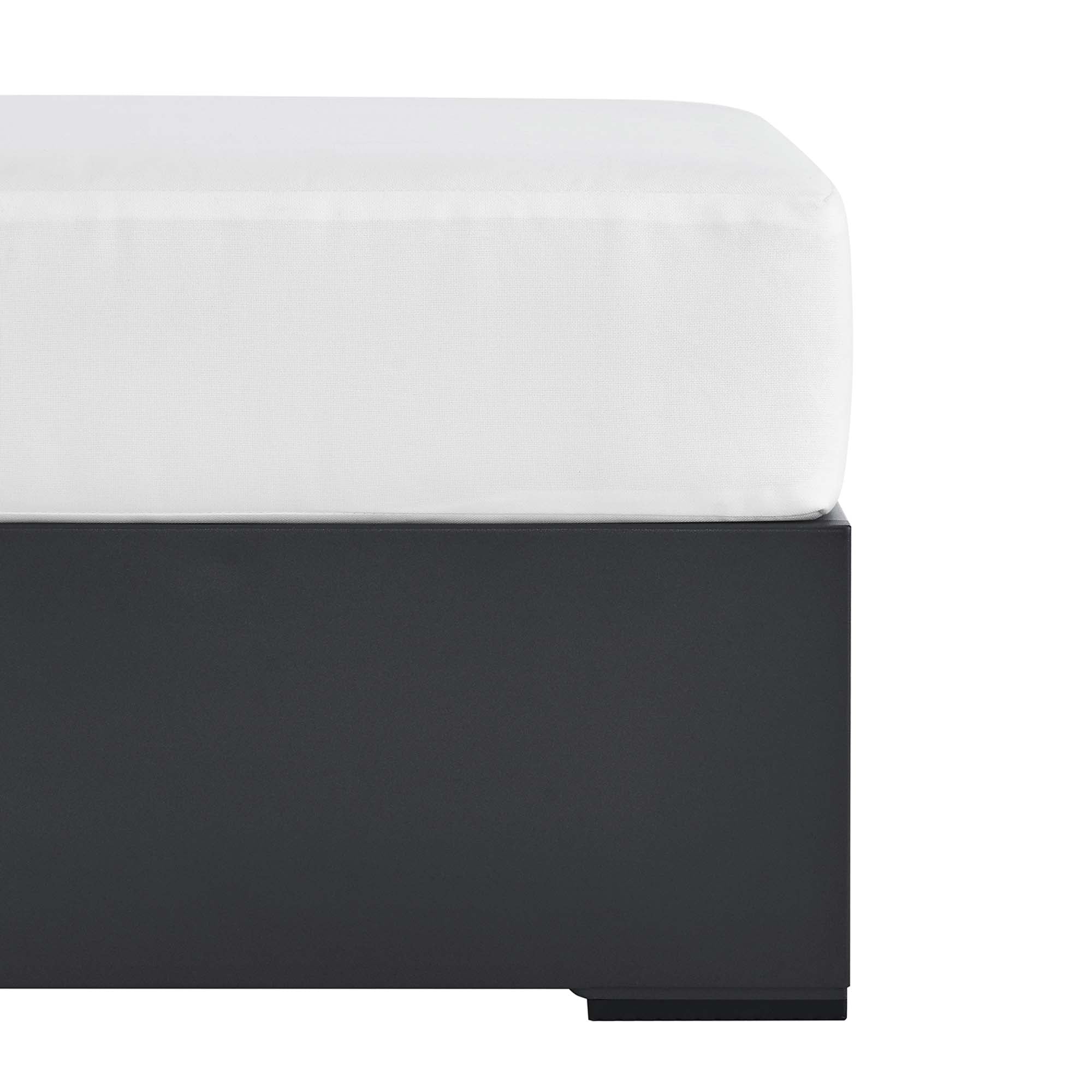 Tahoe Outdoor Patio Powder-Coated Aluminum Ottoman by Modway - Image 6