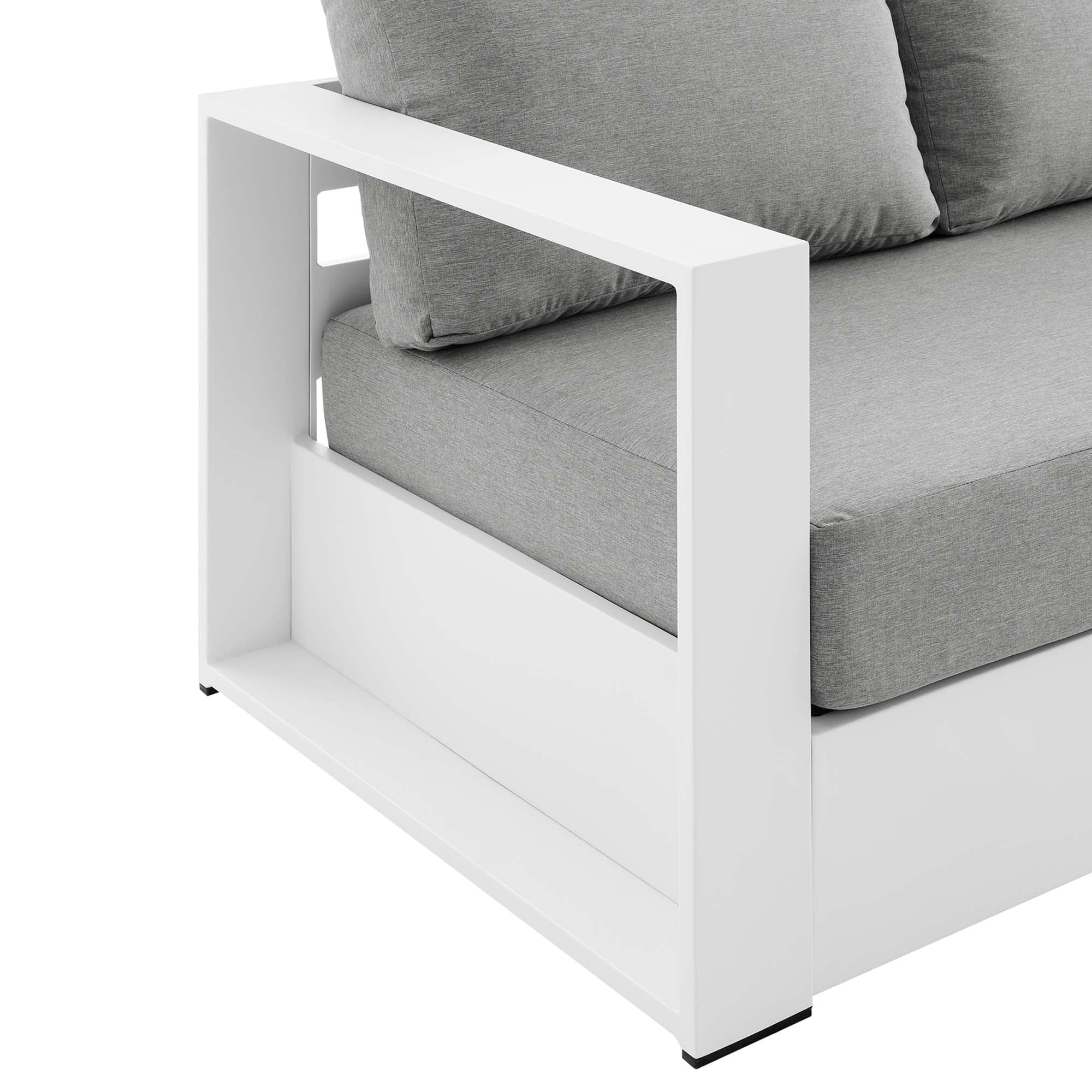 Tahoe Outdoor Patio Powder-Coated Aluminum Sofa by Modway - Image 6