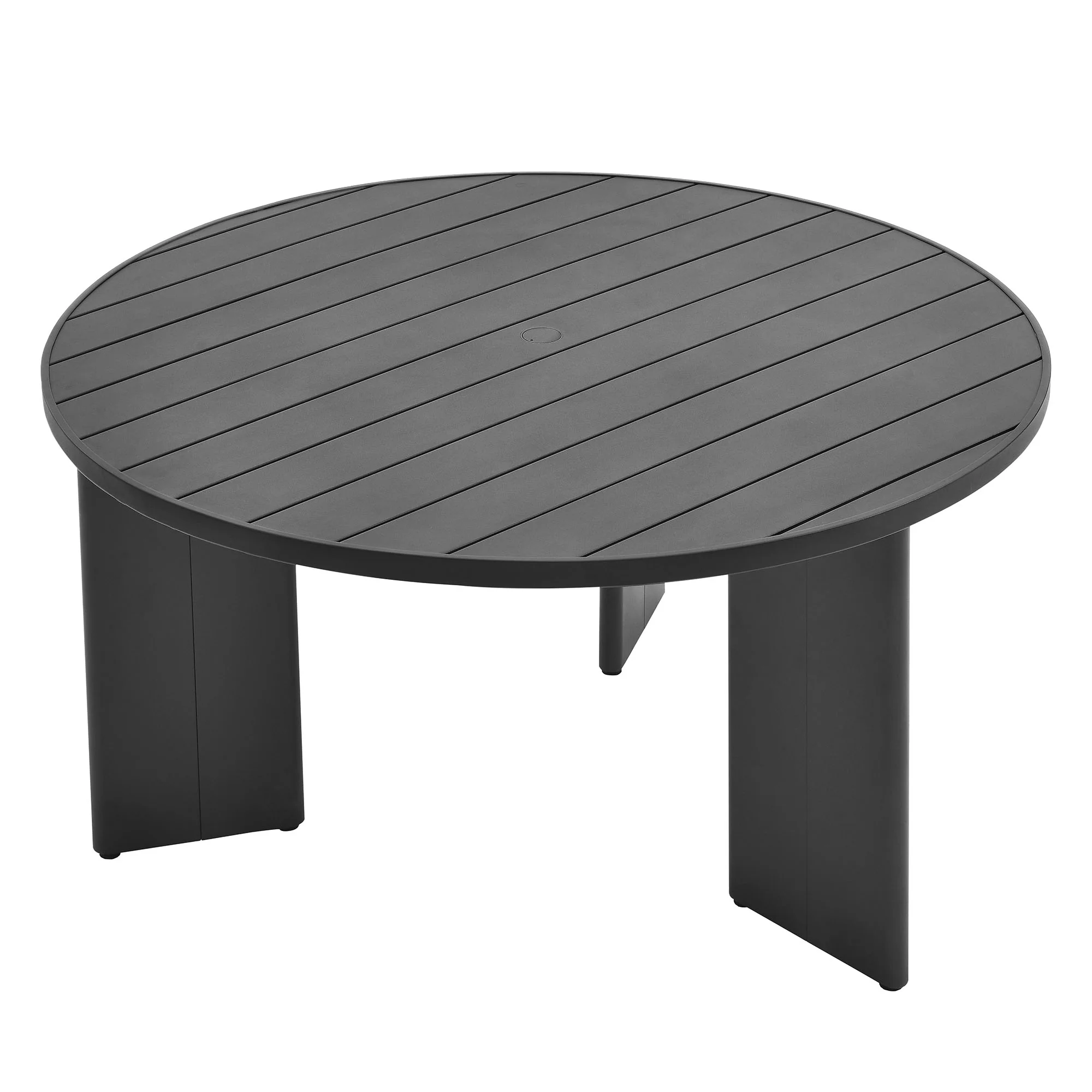 Tahoe Round Outdoor Patio Aluminum Dining Table by Modway - Image 4