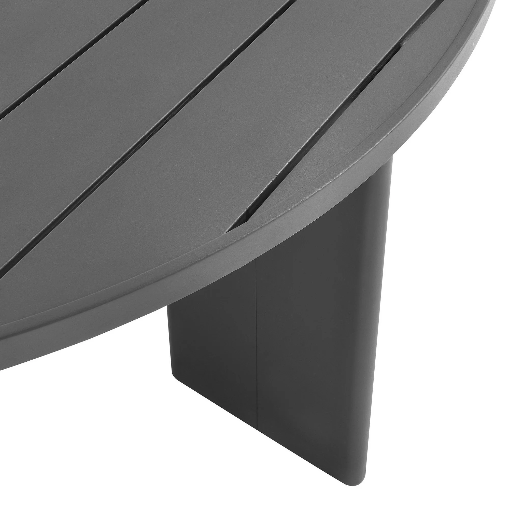 Tahoe Round Outdoor Patio Aluminum Dining Table by Modway - Image 6