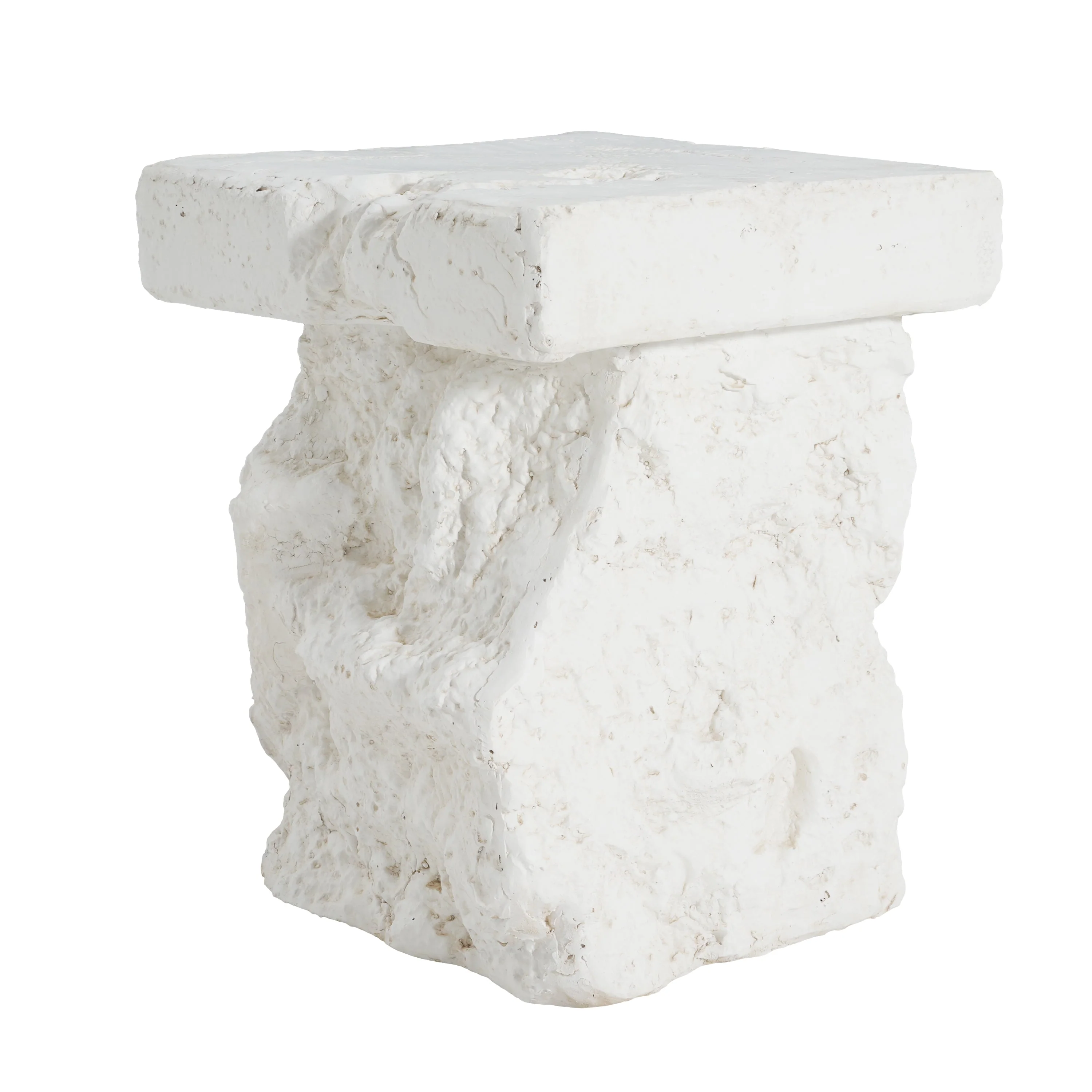 Talia Outdoor Patio Modern Artistry MGO Side Table, White