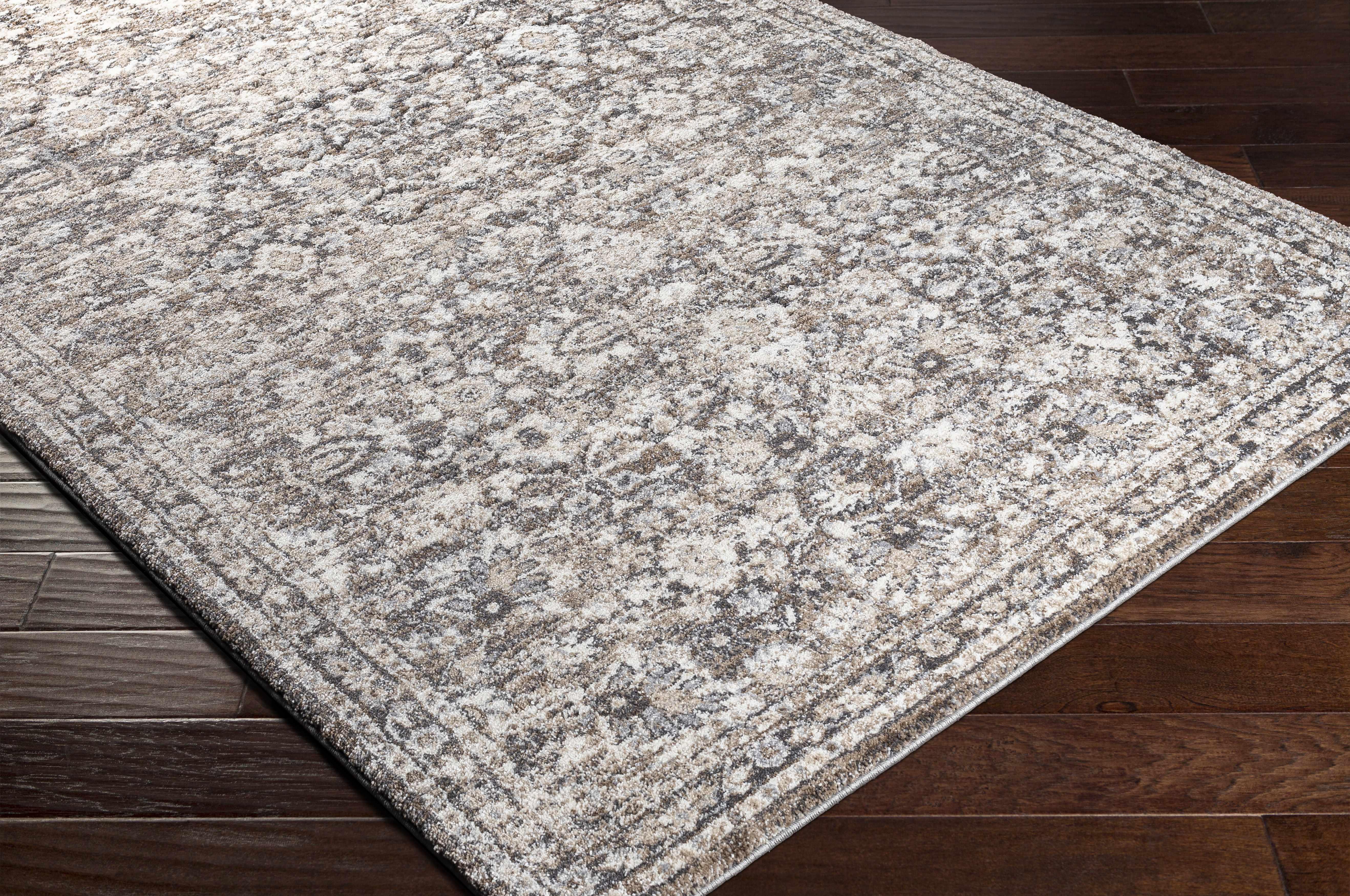 Talihina Brown Luxe Damask Rug - Image 4