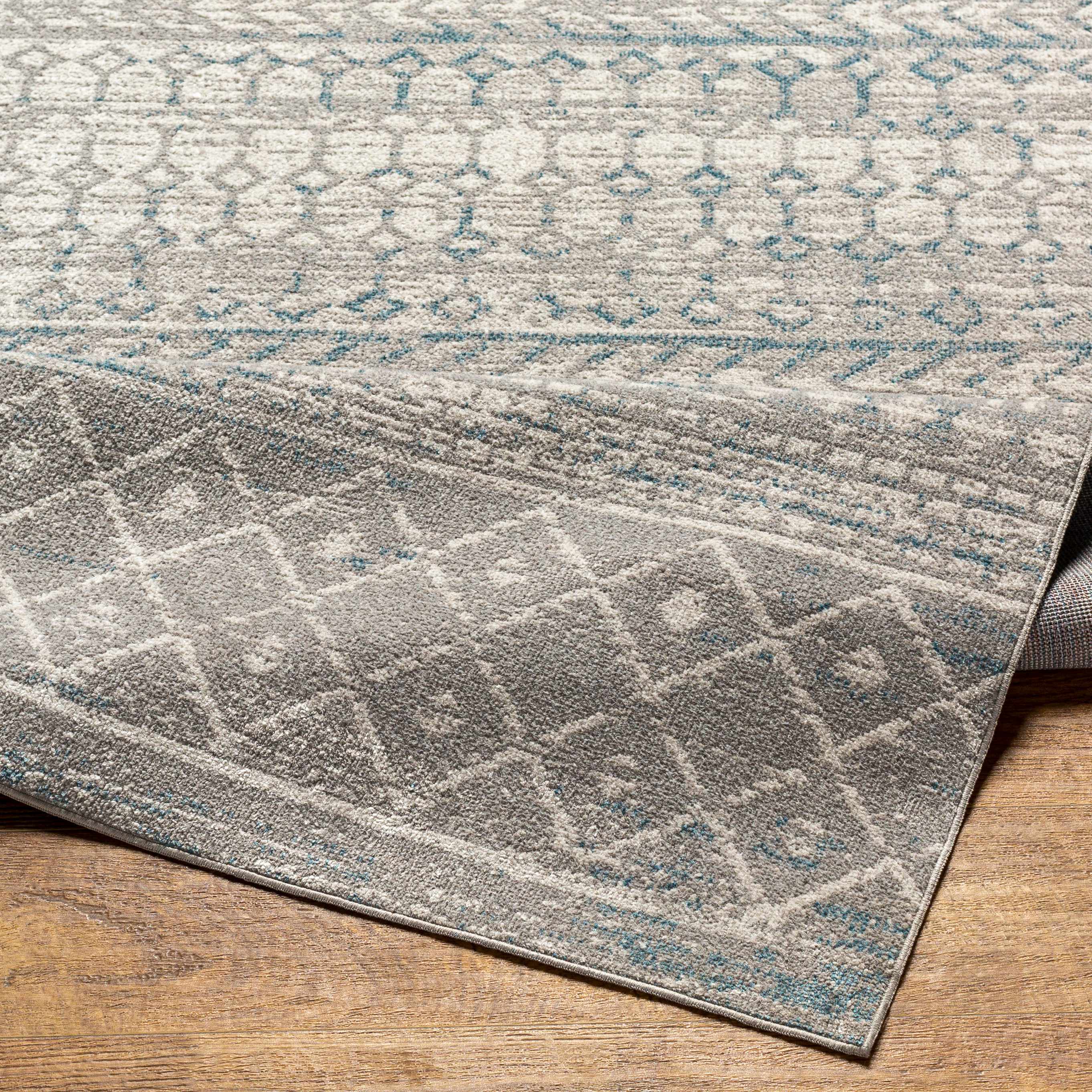 Tambac Blue & Gray Washable Area Rug - Clearance - Image 3