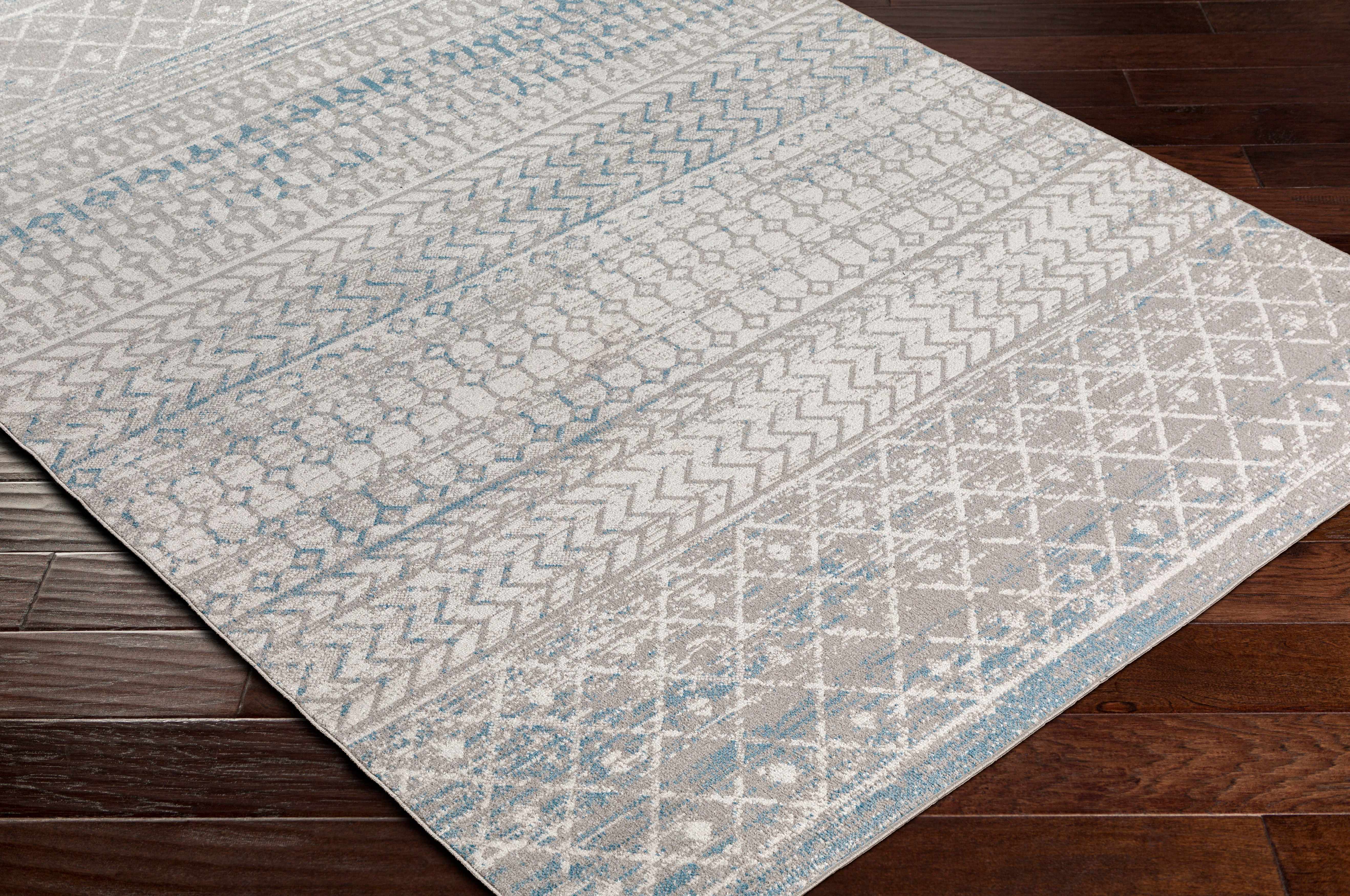 Tambac Blue & Gray Washable Area Rug - Clearance - Image 7