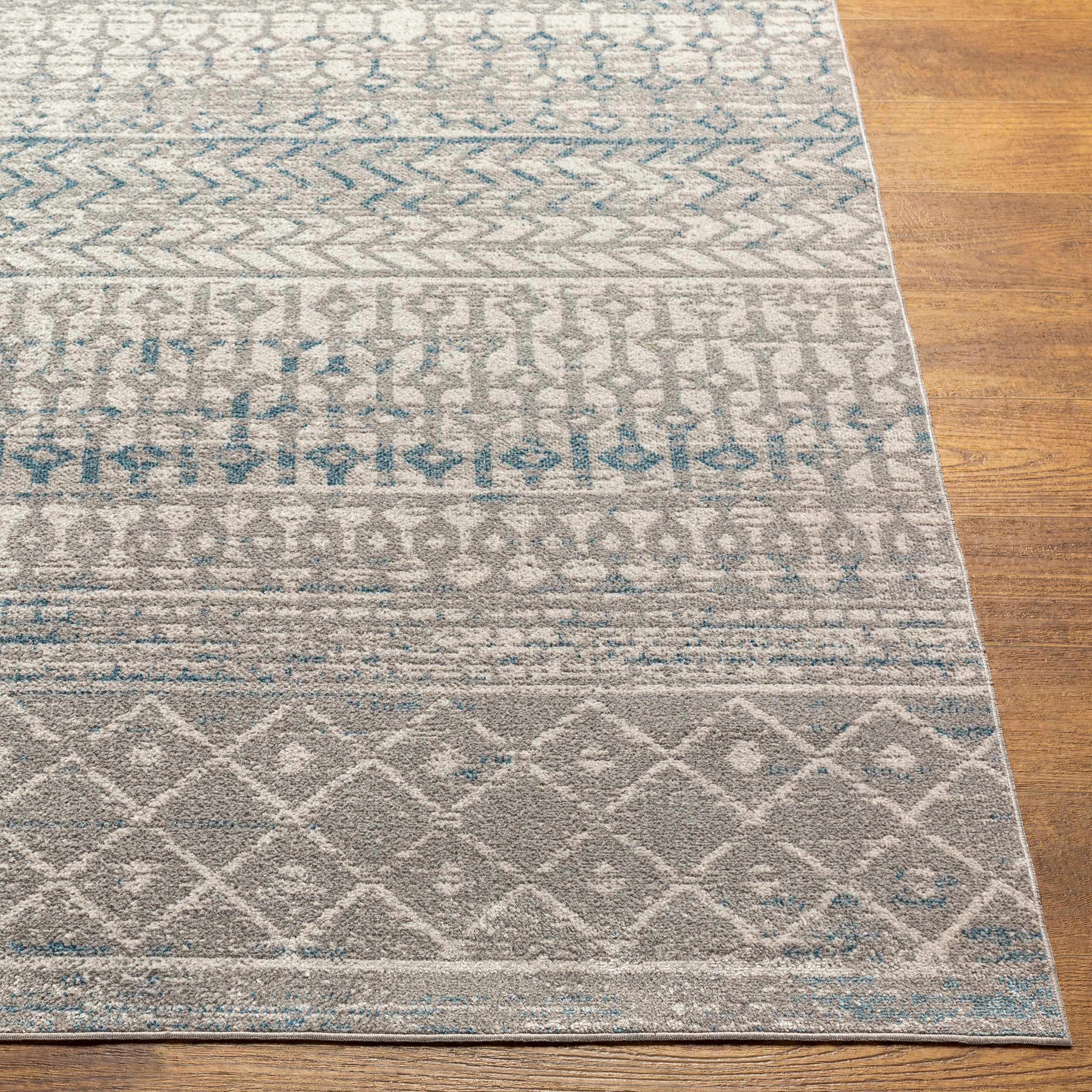 Tambac Blue & Gray Washable Area Rug - Clearance - Image 8