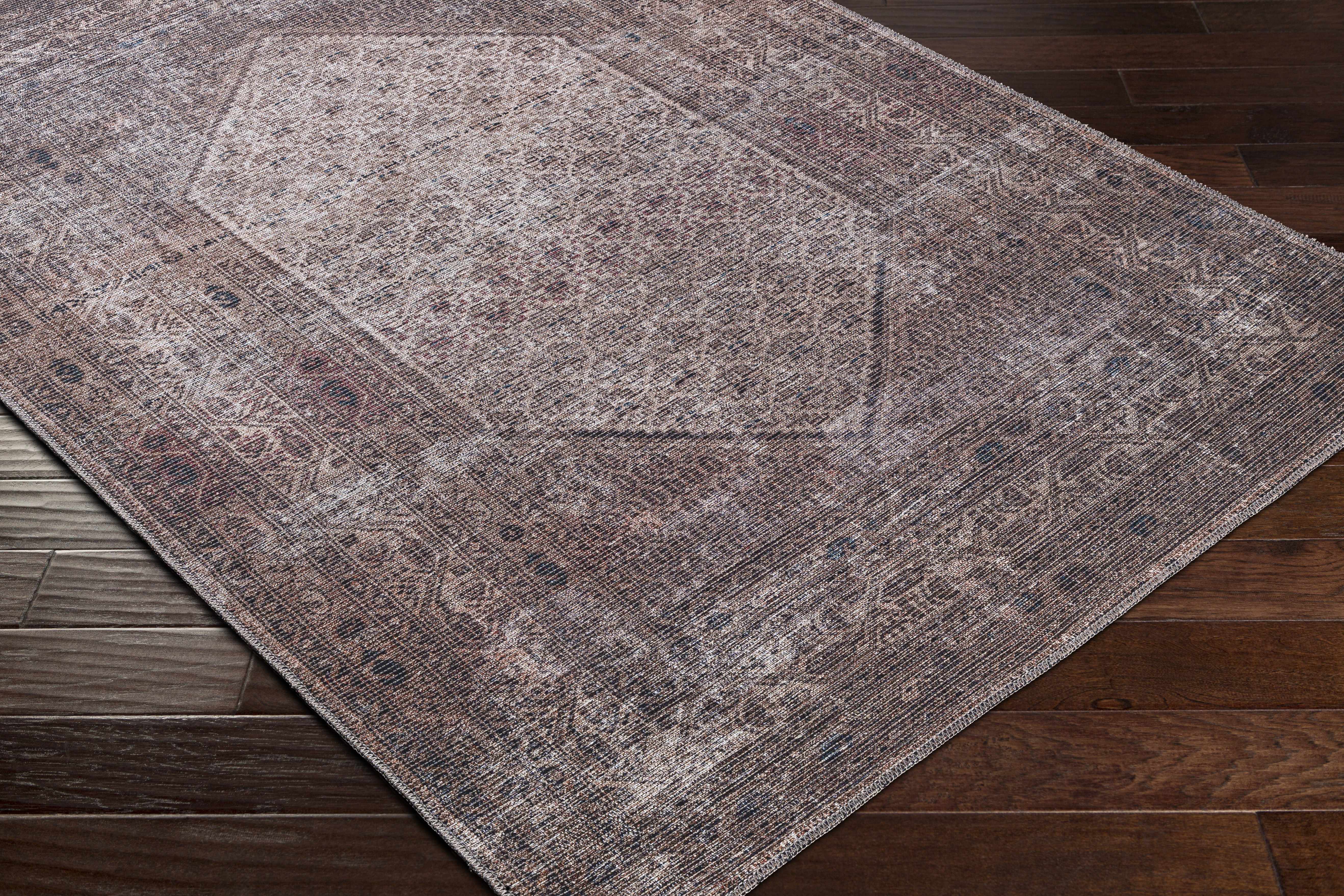 Tan Ormstown Distressed Washable Area Rug - Clearance - Image 12