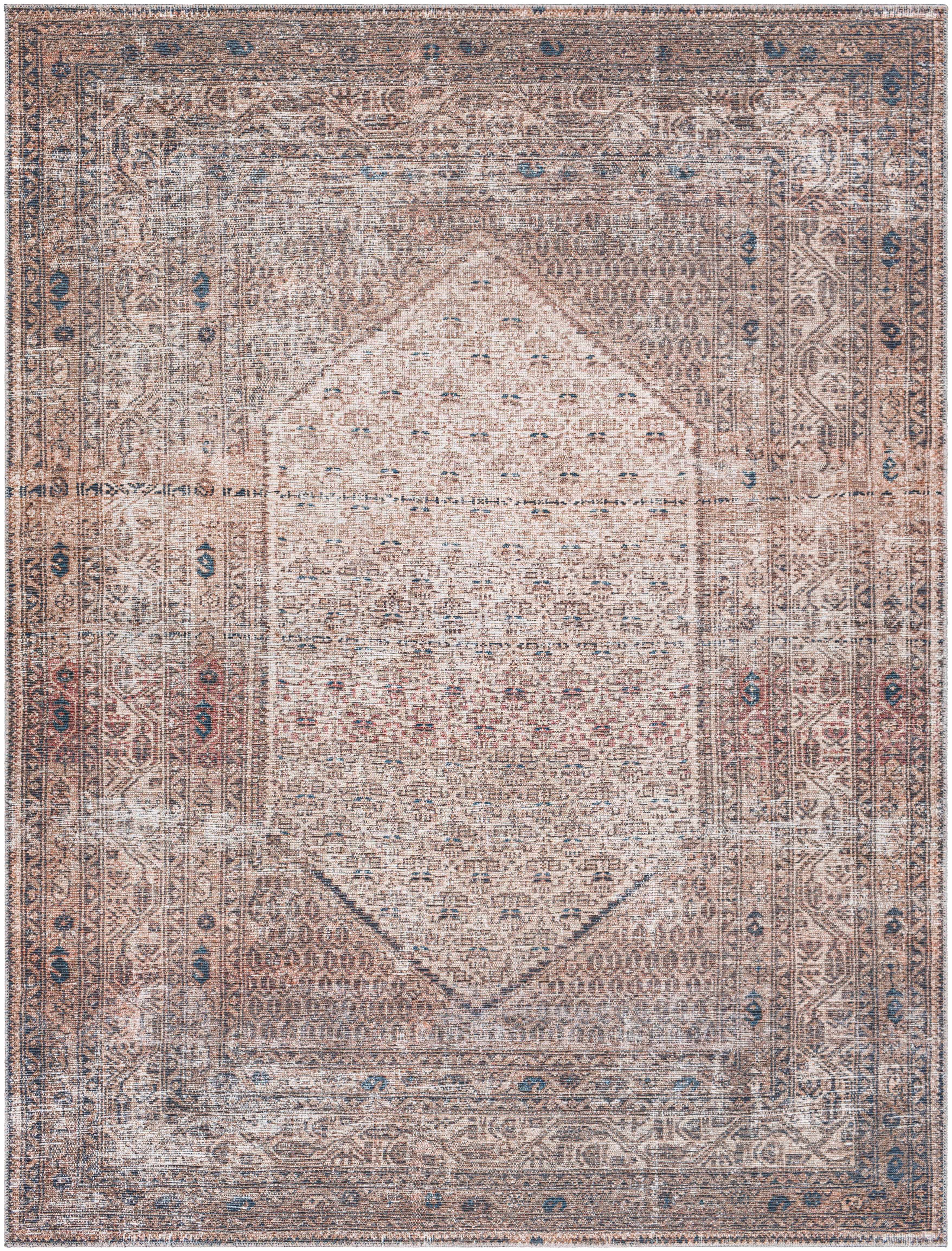 Tan Ormstown Distressed Washable Area Rug - Clearance - Image 13