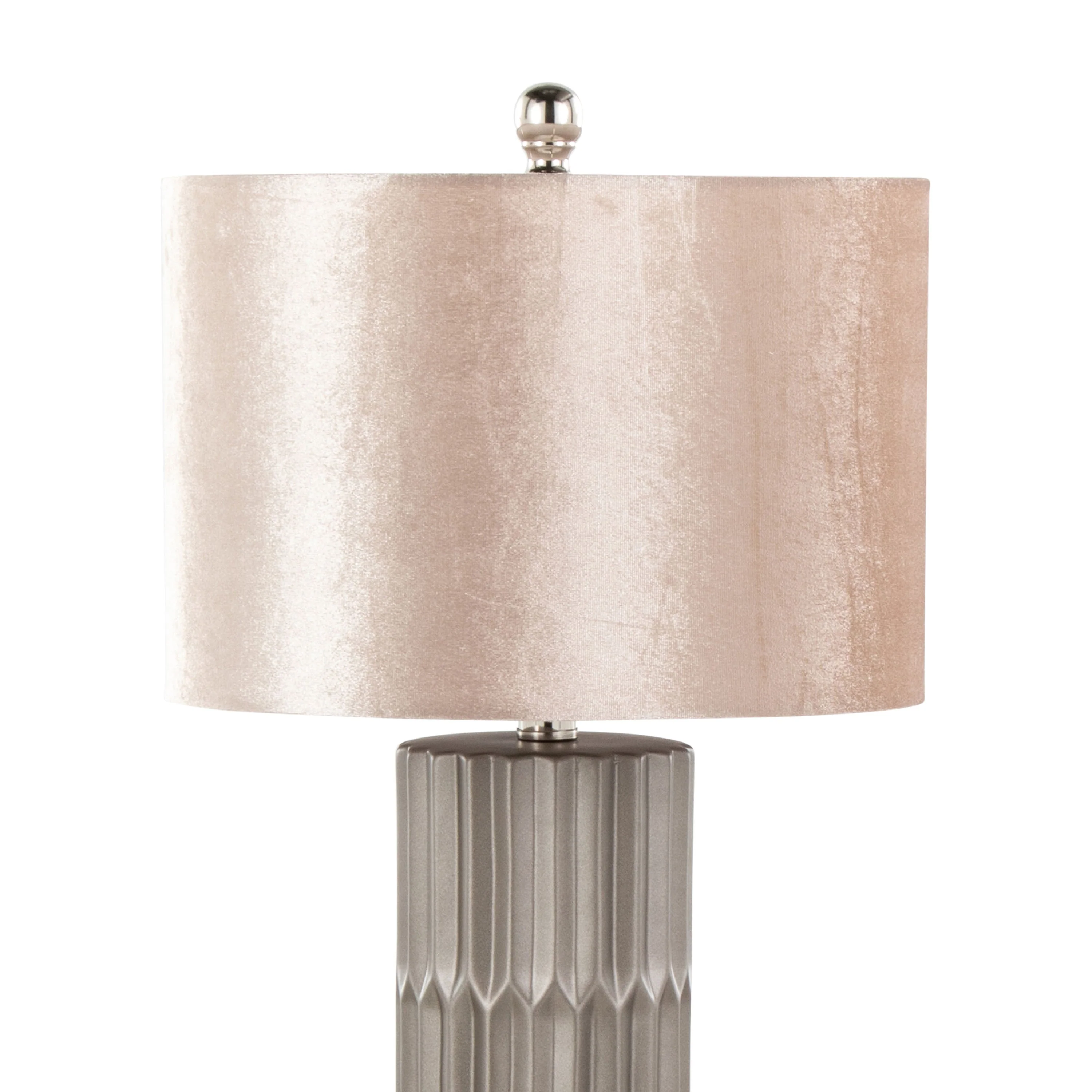 Tania 22" Contemporary Ceramic Table Lamp with Champagne Shade - Image 3