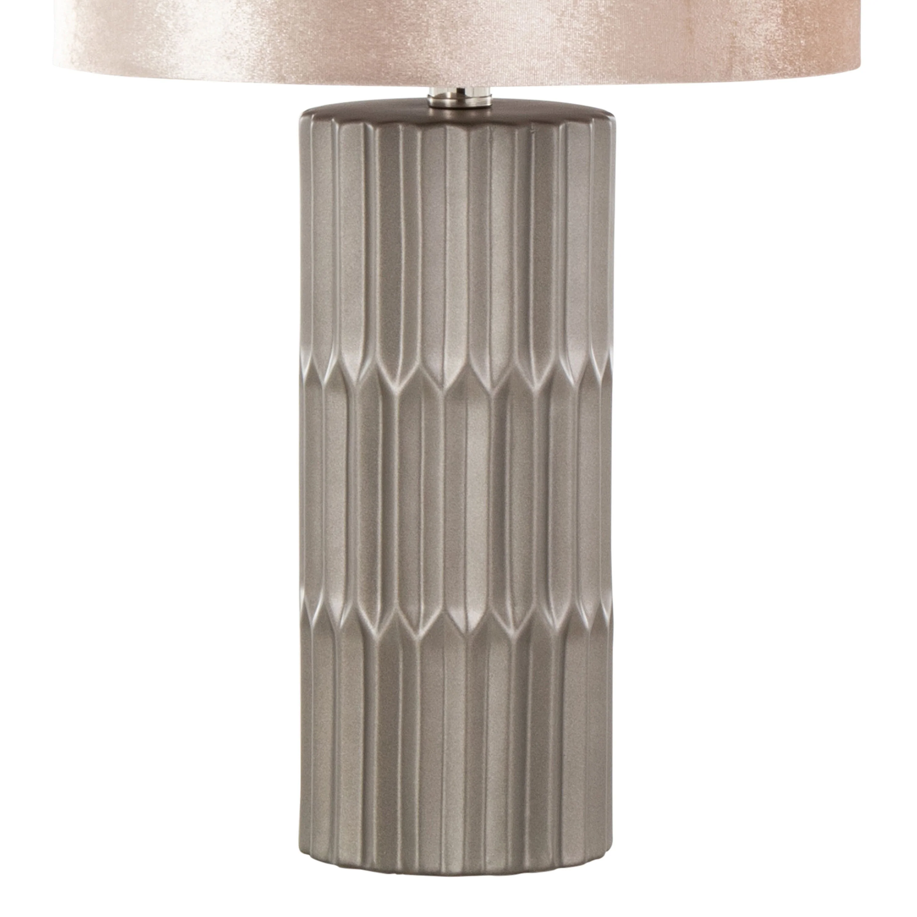 Tania 22" Contemporary Ceramic Table Lamp with Champagne Shade - Image 4