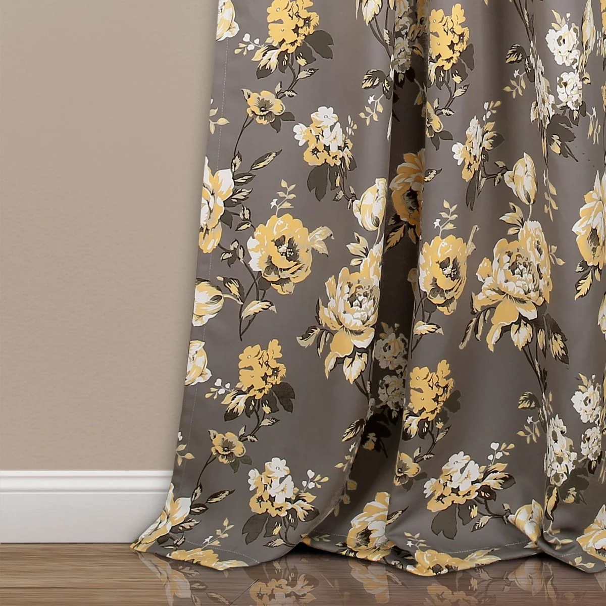 Tania Floral Light Filtering Window Curtain Panel Set - Image 10