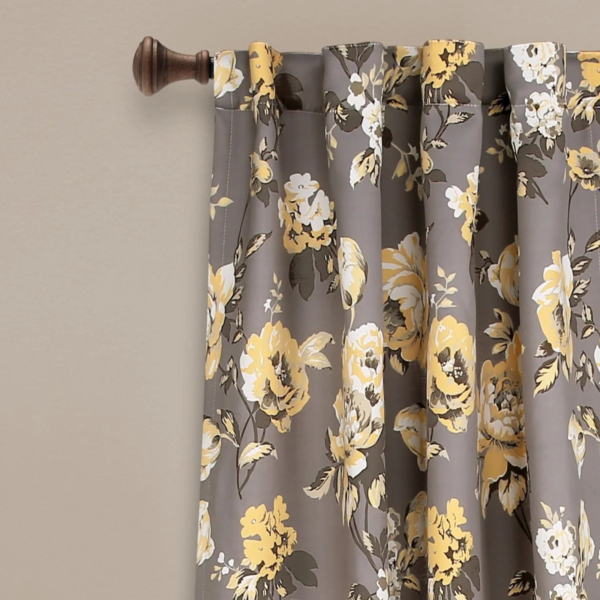 Tania Floral Light Filtering Window Curtain Panel Set - Image 11