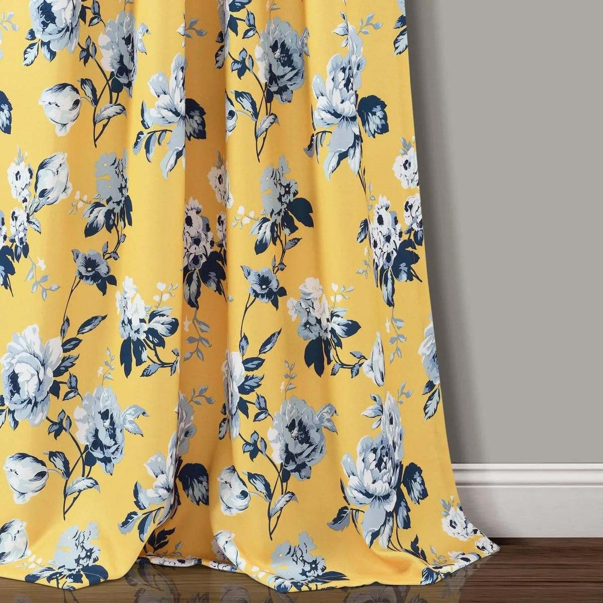 Tania Floral Light Filtering Window Curtain Panel Set - Image 5