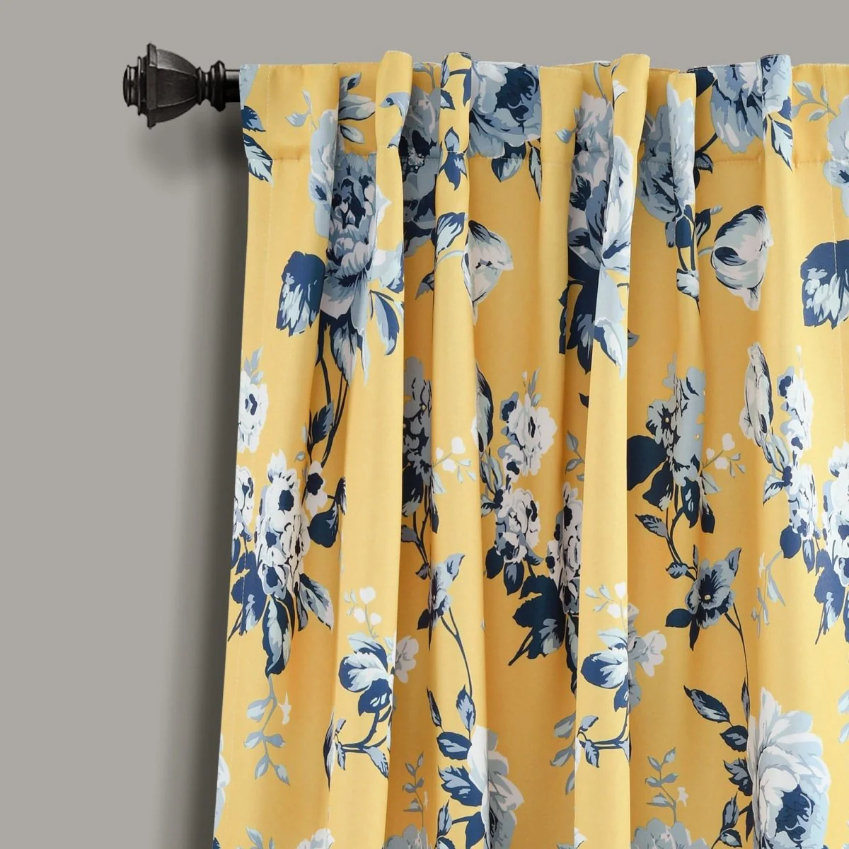 Tania Floral Light Filtering Window Curtain Panel Set - Image 6
