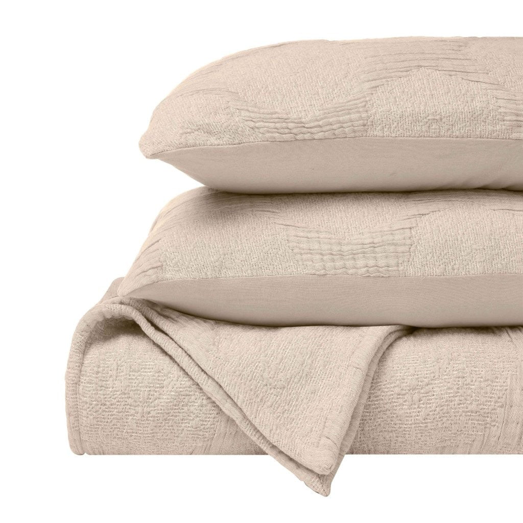 Tanta Cotton Medium Weight Textured Modern Circles Woven Coverlet - Image 18