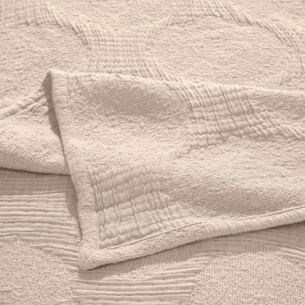 Tanta Cotton Medium Weight Textured Modern Circles Woven Coverlet - Image 23