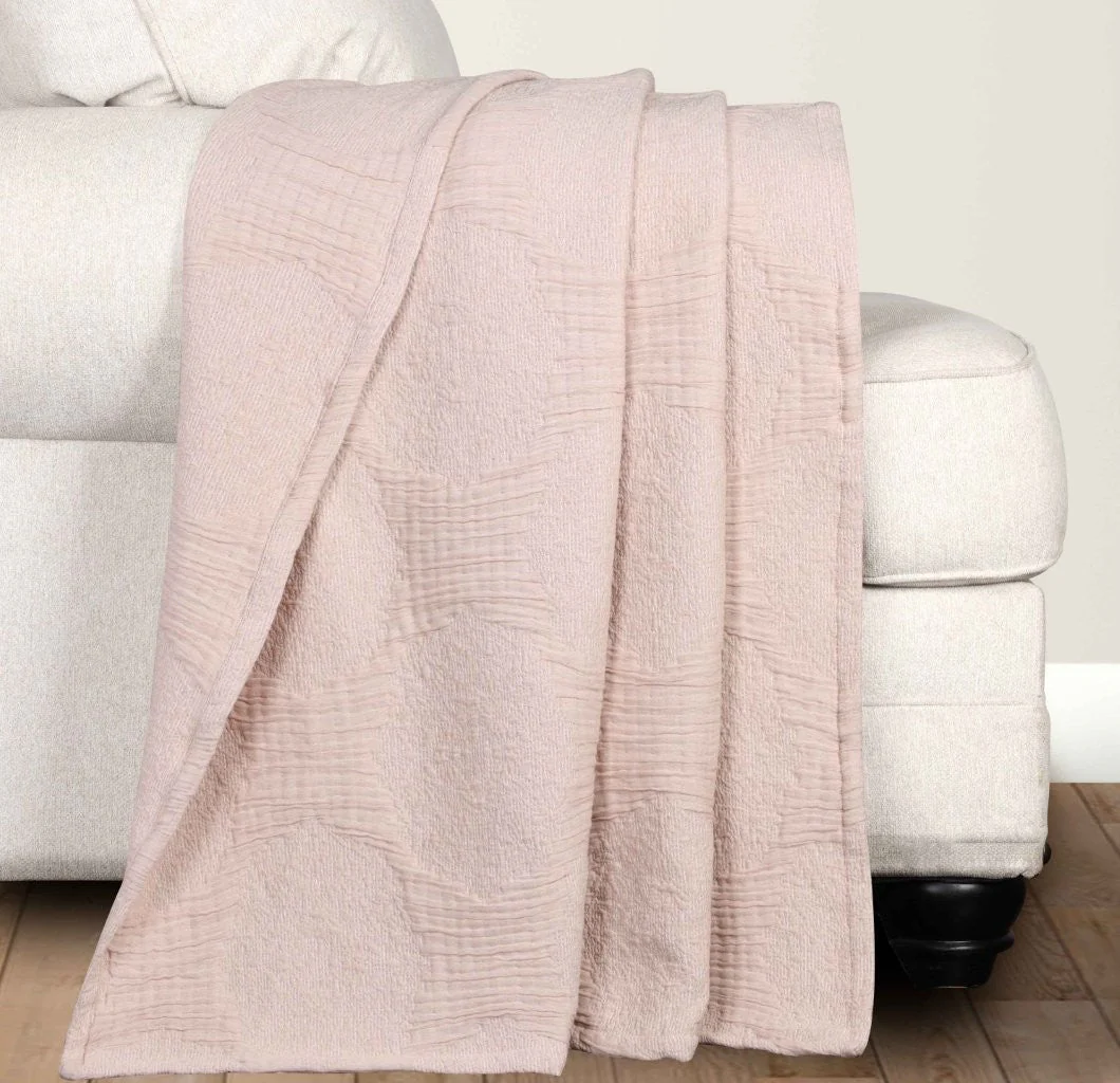 Tanta Cotton Medium Weight Textured Modern Circles Woven Coverlet - Image 28