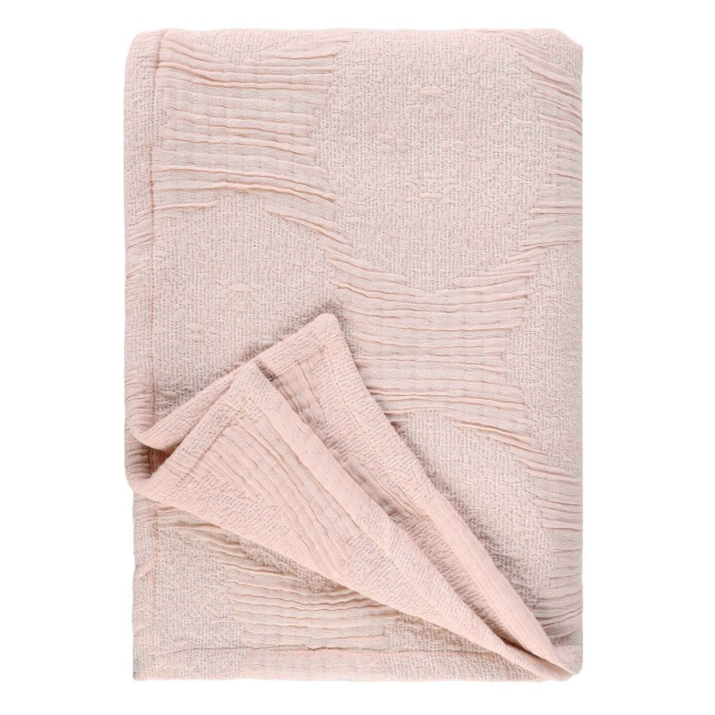 Tanta Cotton Medium Weight Textured Modern Circles Woven Coverlet - Image 31