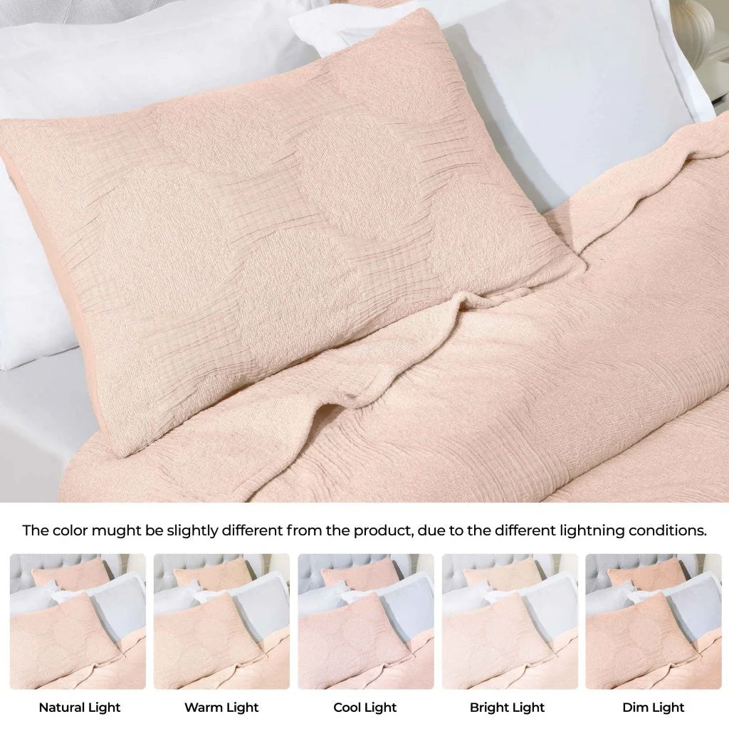 Tanta Cotton Medium Weight Textured Modern Circles Woven Coverlet - Image 34