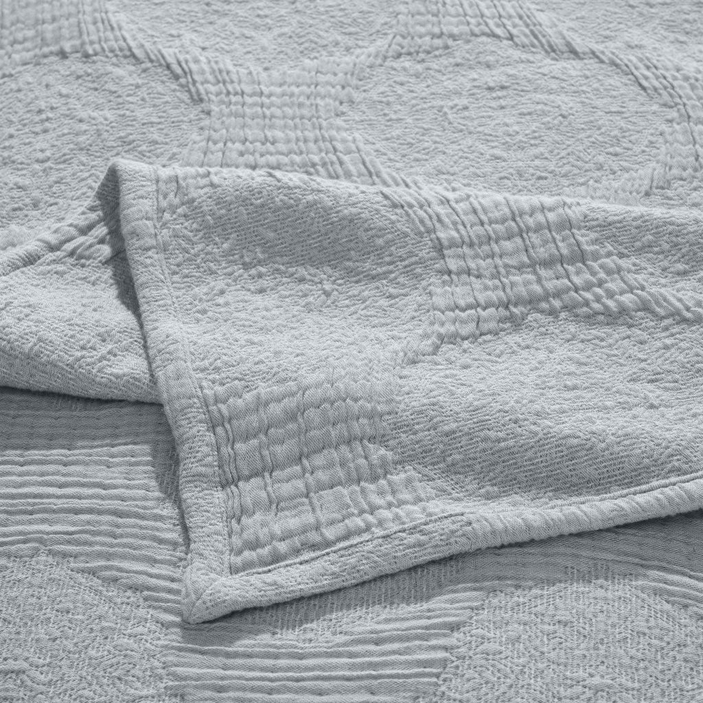 Tanta Cotton Medium Weight Textured Modern Circles Woven Coverlet - Image 47