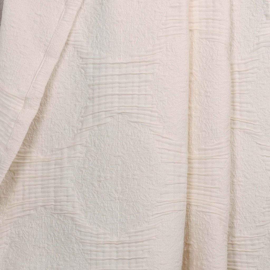 Tanta Cotton Medium Weight Textured Modern Circles Woven Coverlet - Image 5