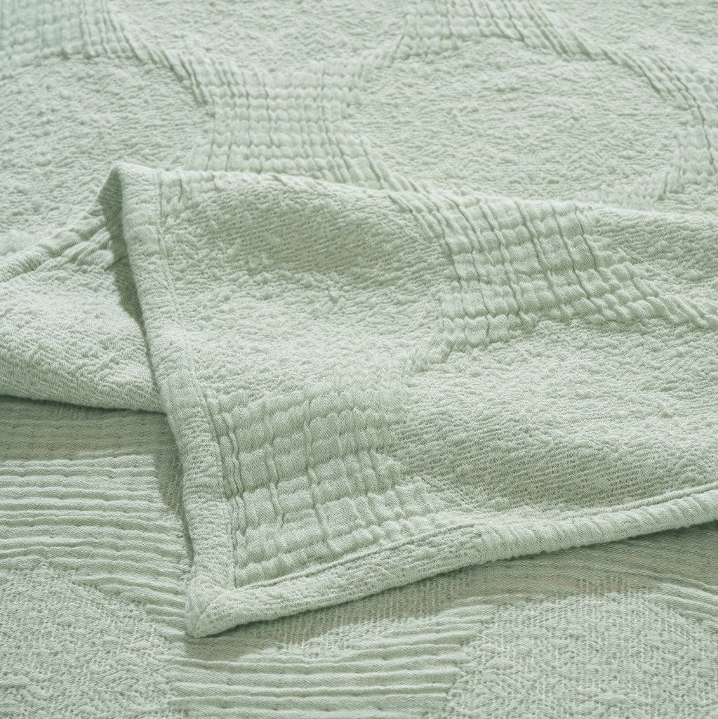 Tanta Cotton Medium Weight Textured Modern Circles Woven Coverlet - Image 59