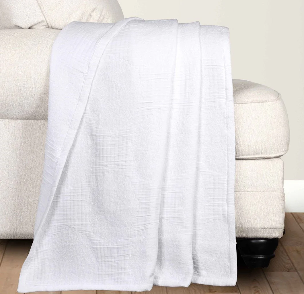 Tanta Cotton Medium Weight Textured Modern Circles Woven Coverlet - Image 63