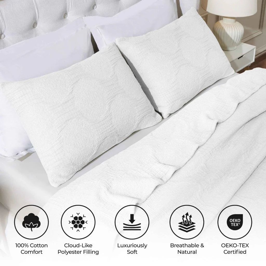 Tanta Cotton Medium Weight Textured Modern Circles Woven Coverlet - Image 67