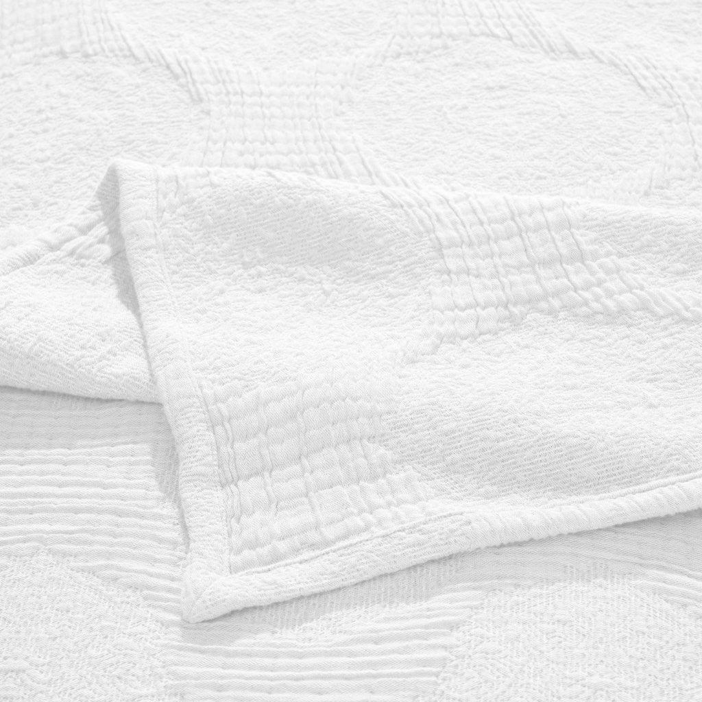 Tanta Cotton Medium Weight Textured Modern Circles Woven Coverlet - Image 70