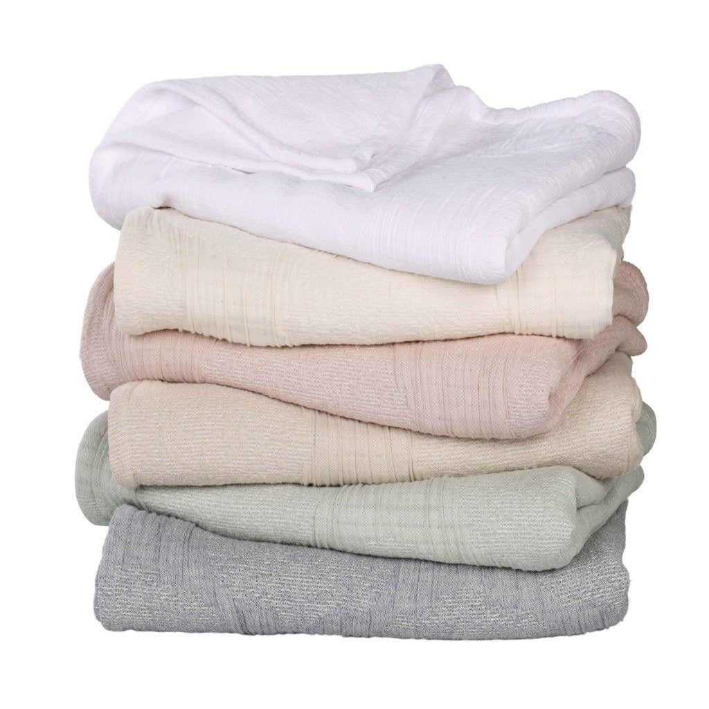 Tanta Cotton Medium Weight Textured Modern Circles Woven Coverlet - Image 74