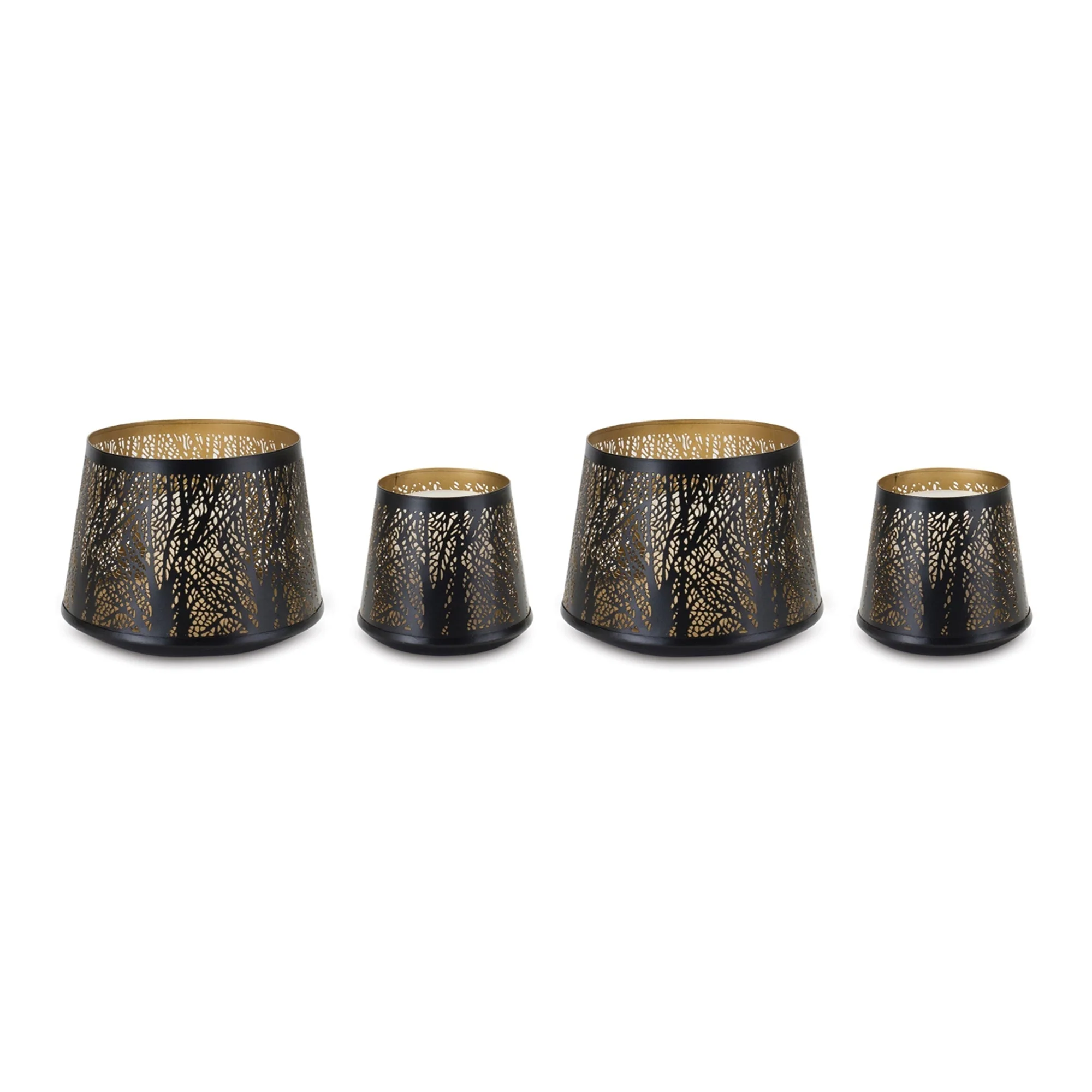 Tapered Punched Metal Candle Holder (Set of 4) - Image 2