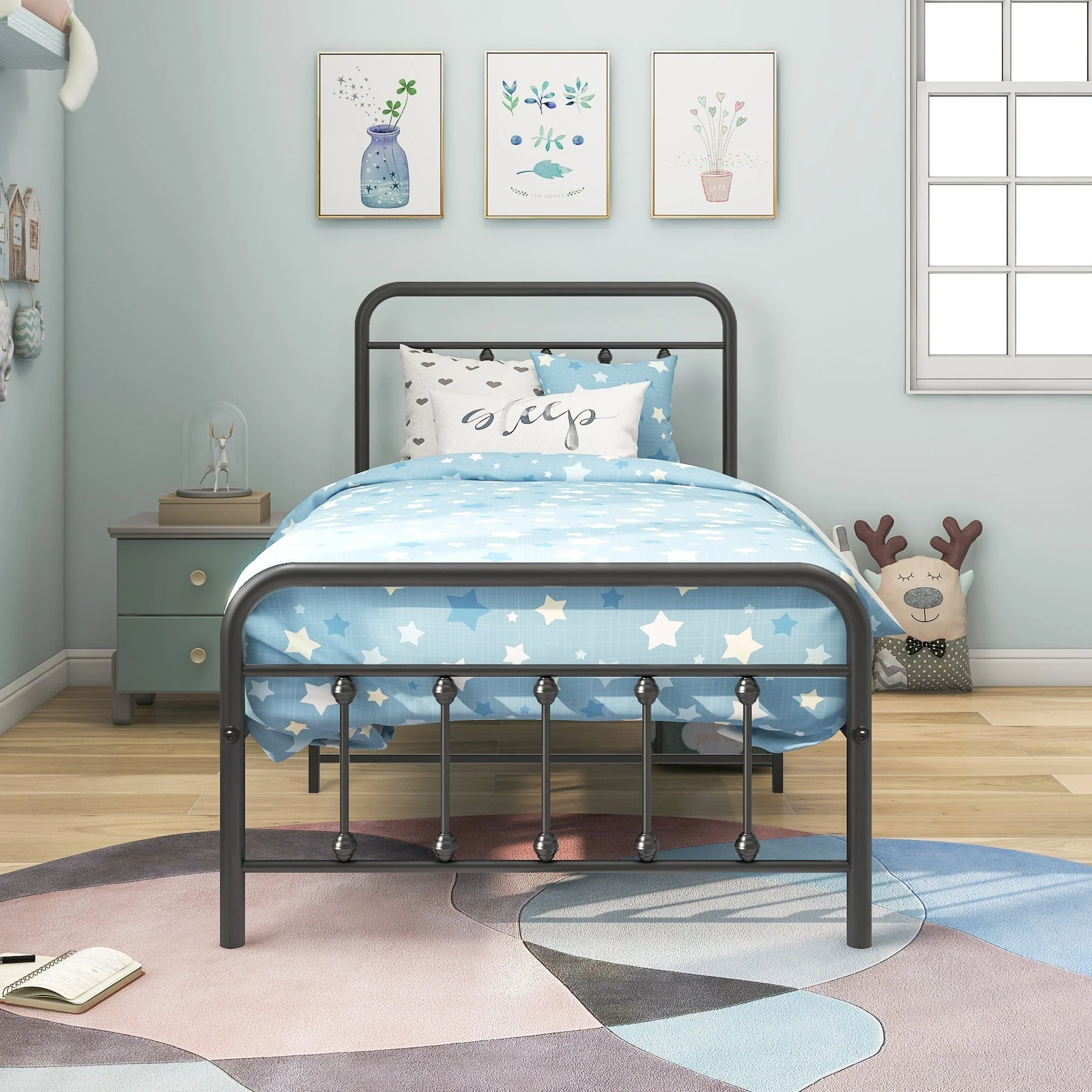 Tara Victorian-Style Steel Bed Frame - Image 3