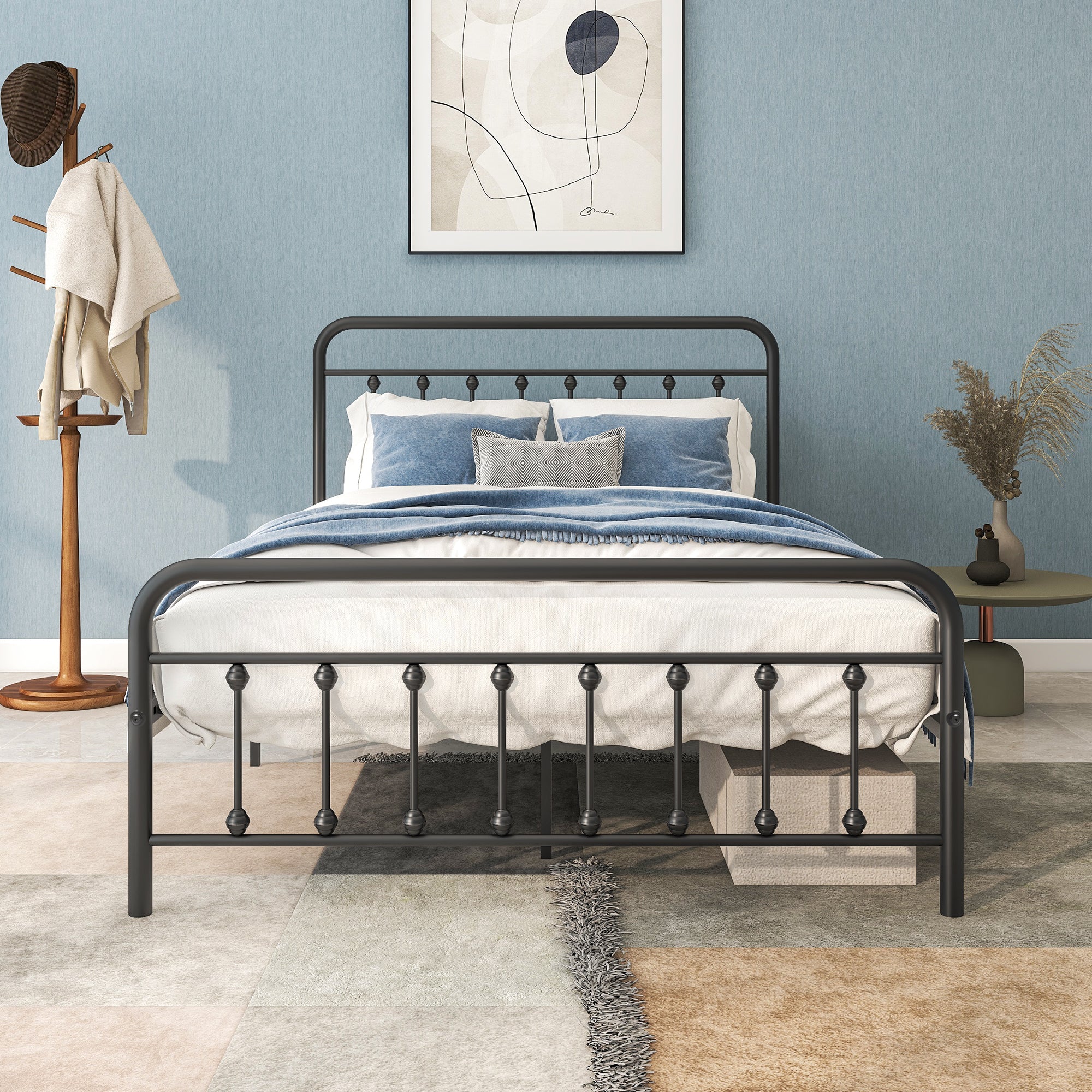 Tara Victorian-Style Steel Bed Frame - Image 4