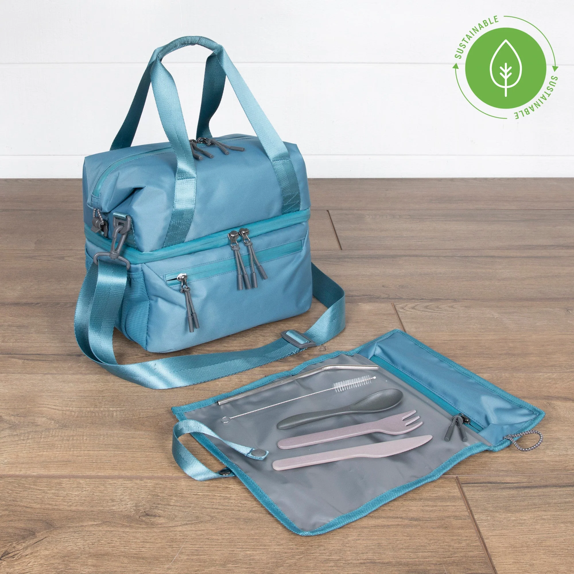 Tarana Recycled Lunch Bag Cooler with Utensils - Image 33