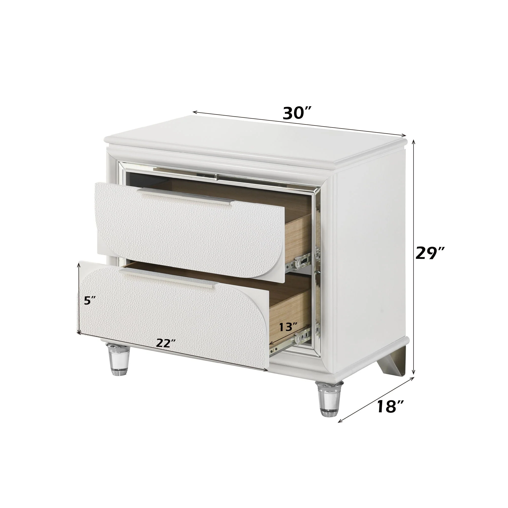 Tarian - Nightstand - White - Image 4