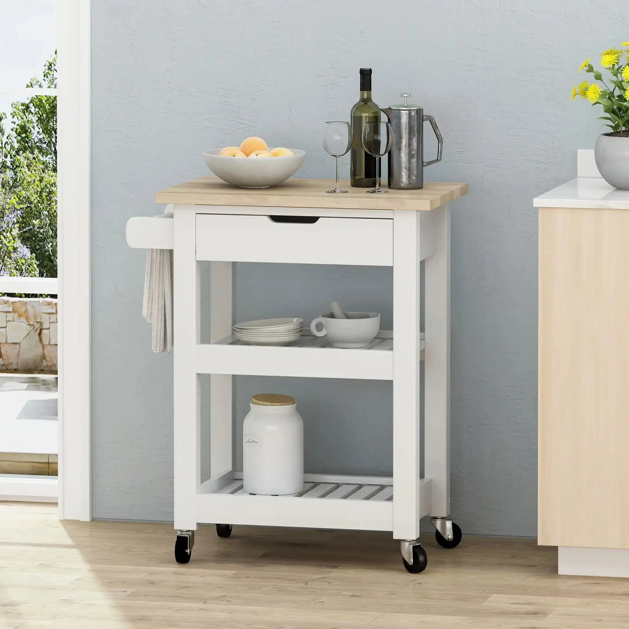 Tattnall - Kitchen Cart With Wheels - Image 2