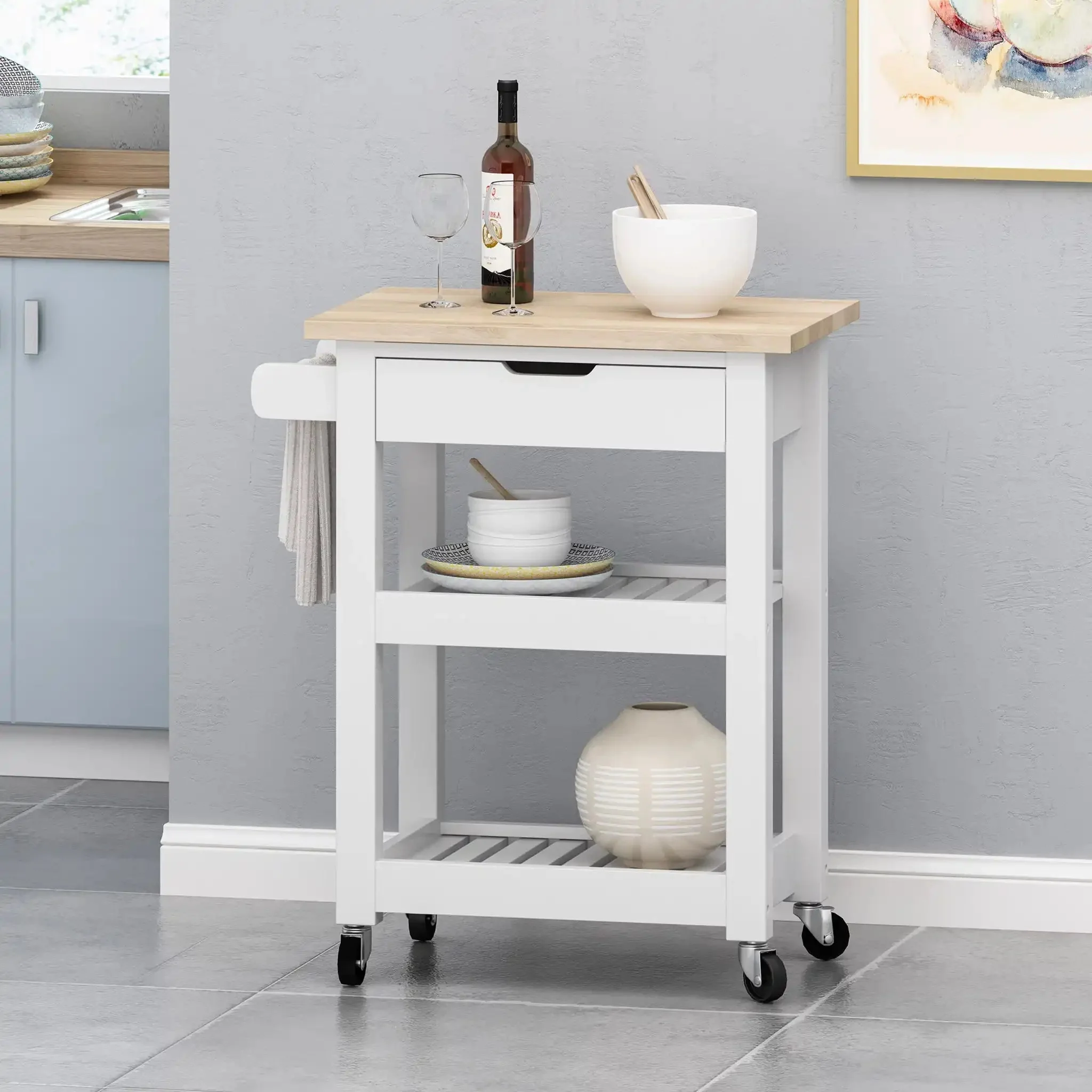Tattnall - Kitchen Cart With Wheels - Image 4