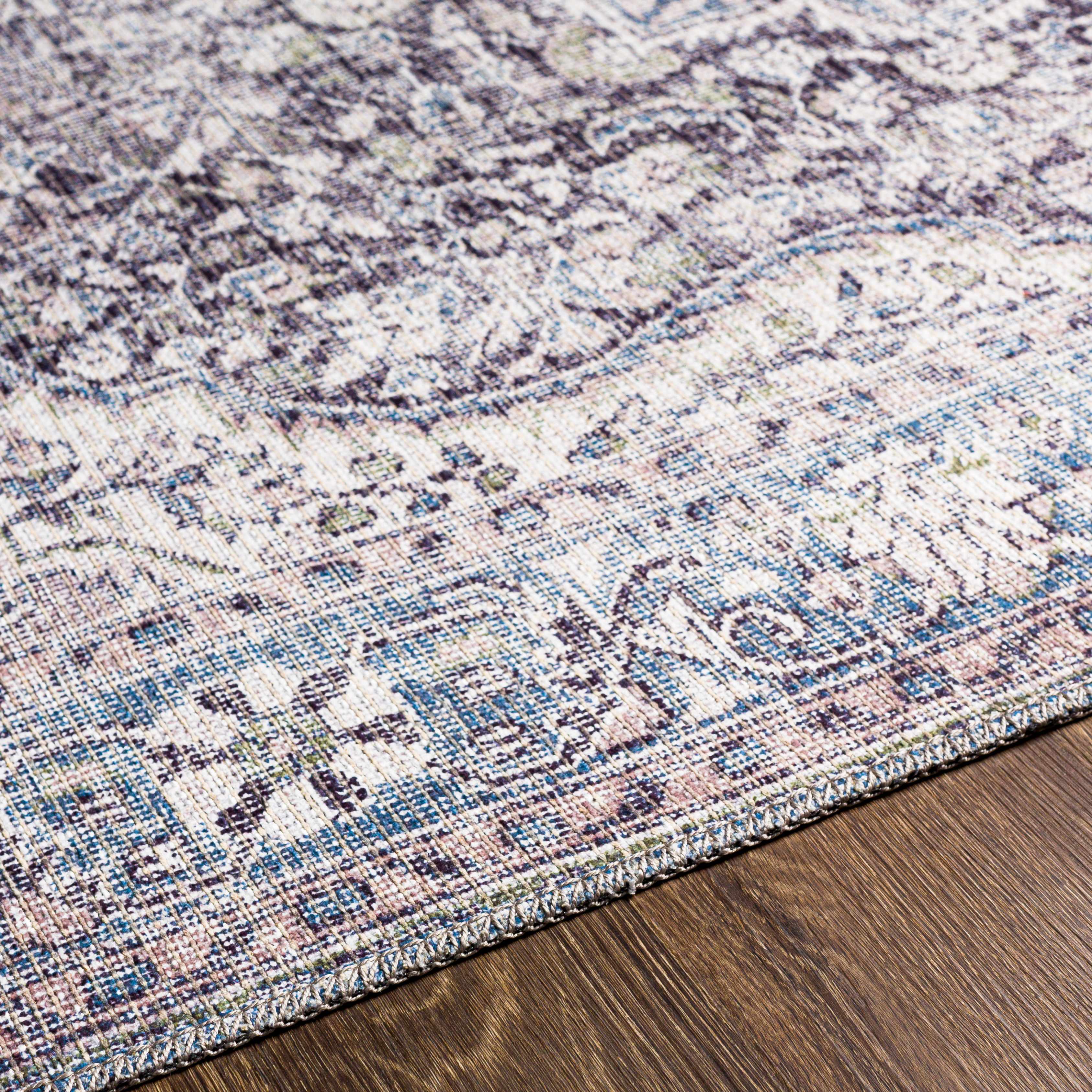 Tavas Blue Persian Style Washable Rug - Clearance - Image 13