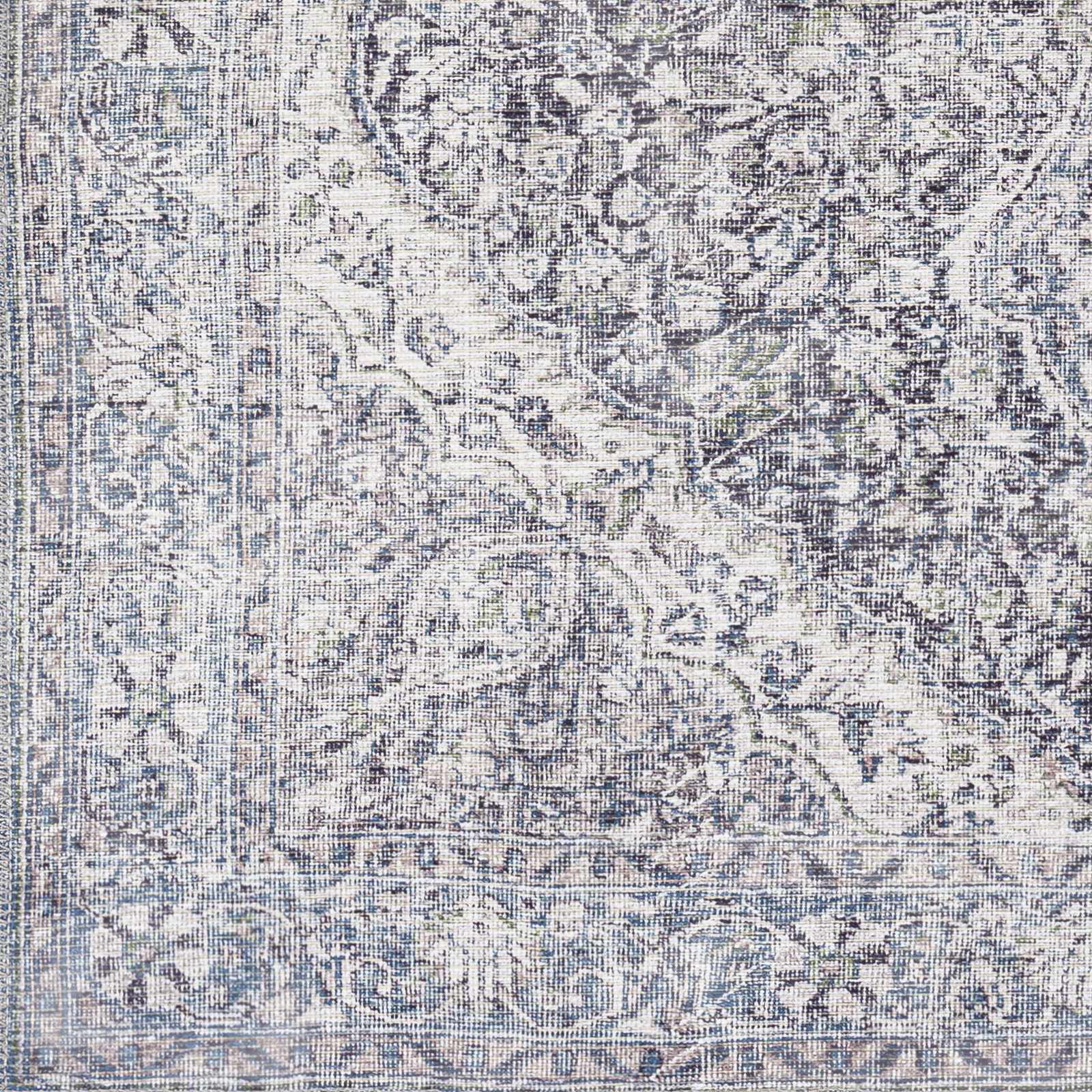 Tavas Blue Persian Style Washable Rug - Clearance - Image 8