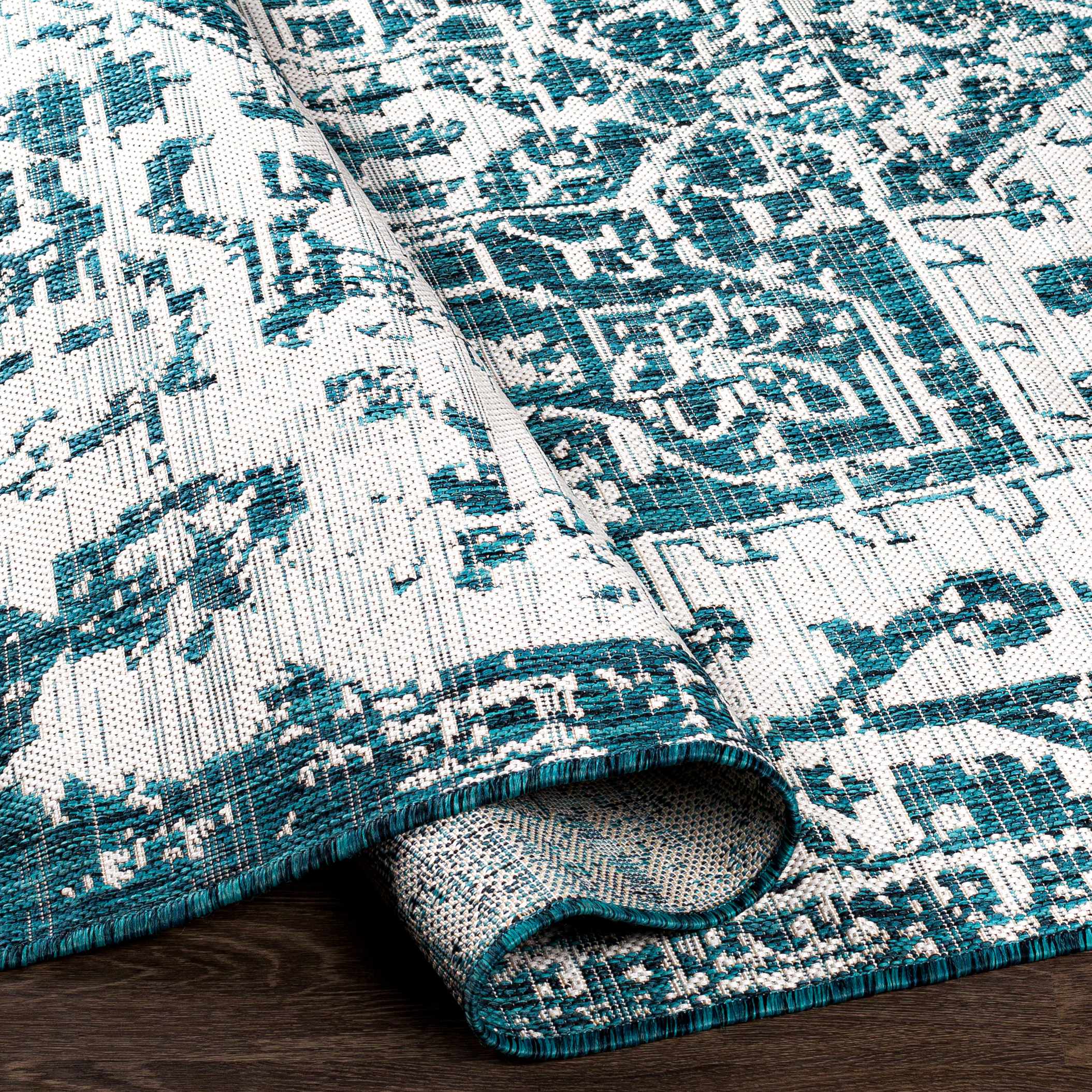 Teal Kilmacolm Indoor & Outdoor Area Rug - Clearance - Image 12