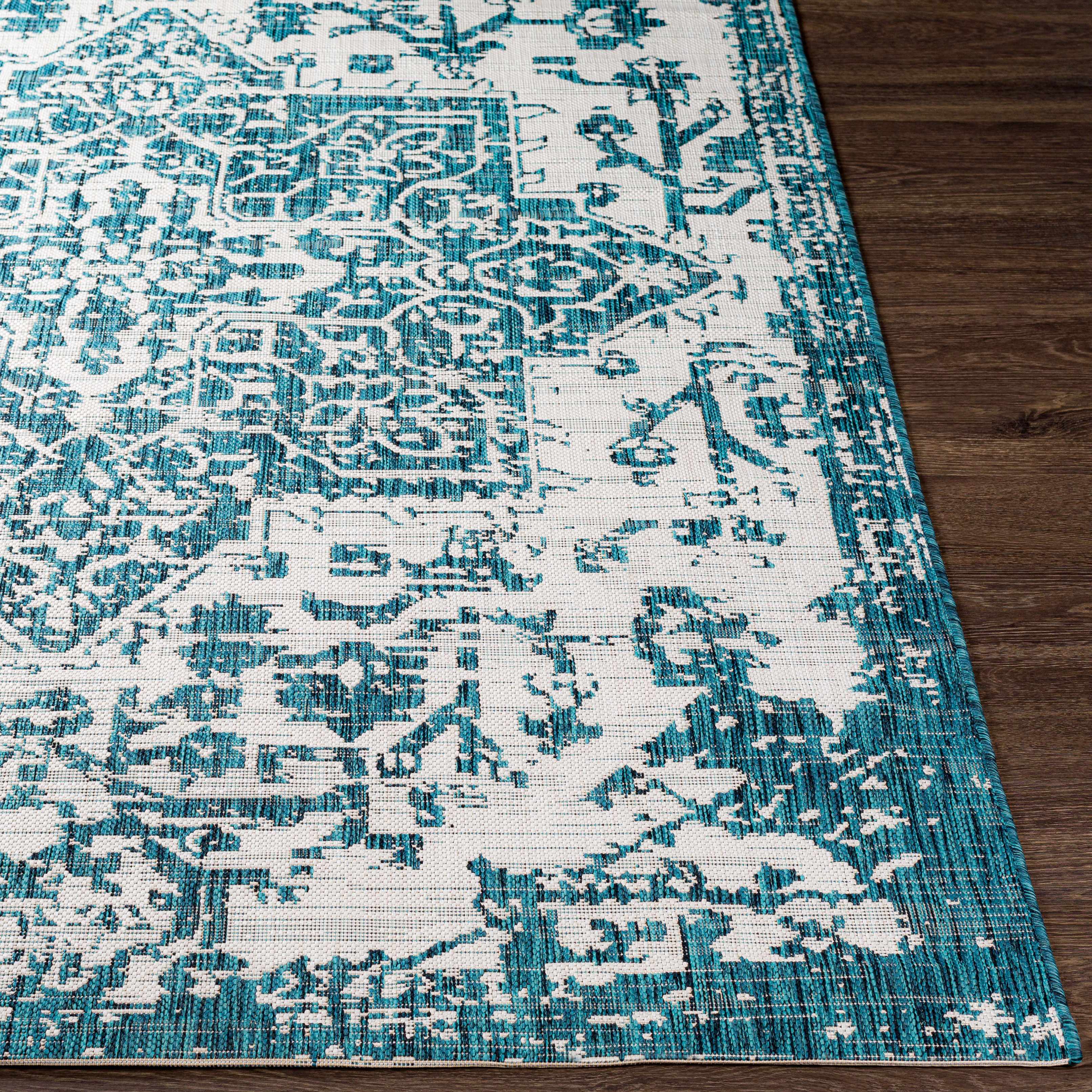 Teal Kilmacolm Indoor & Outdoor Area Rug - Clearance - Image 13