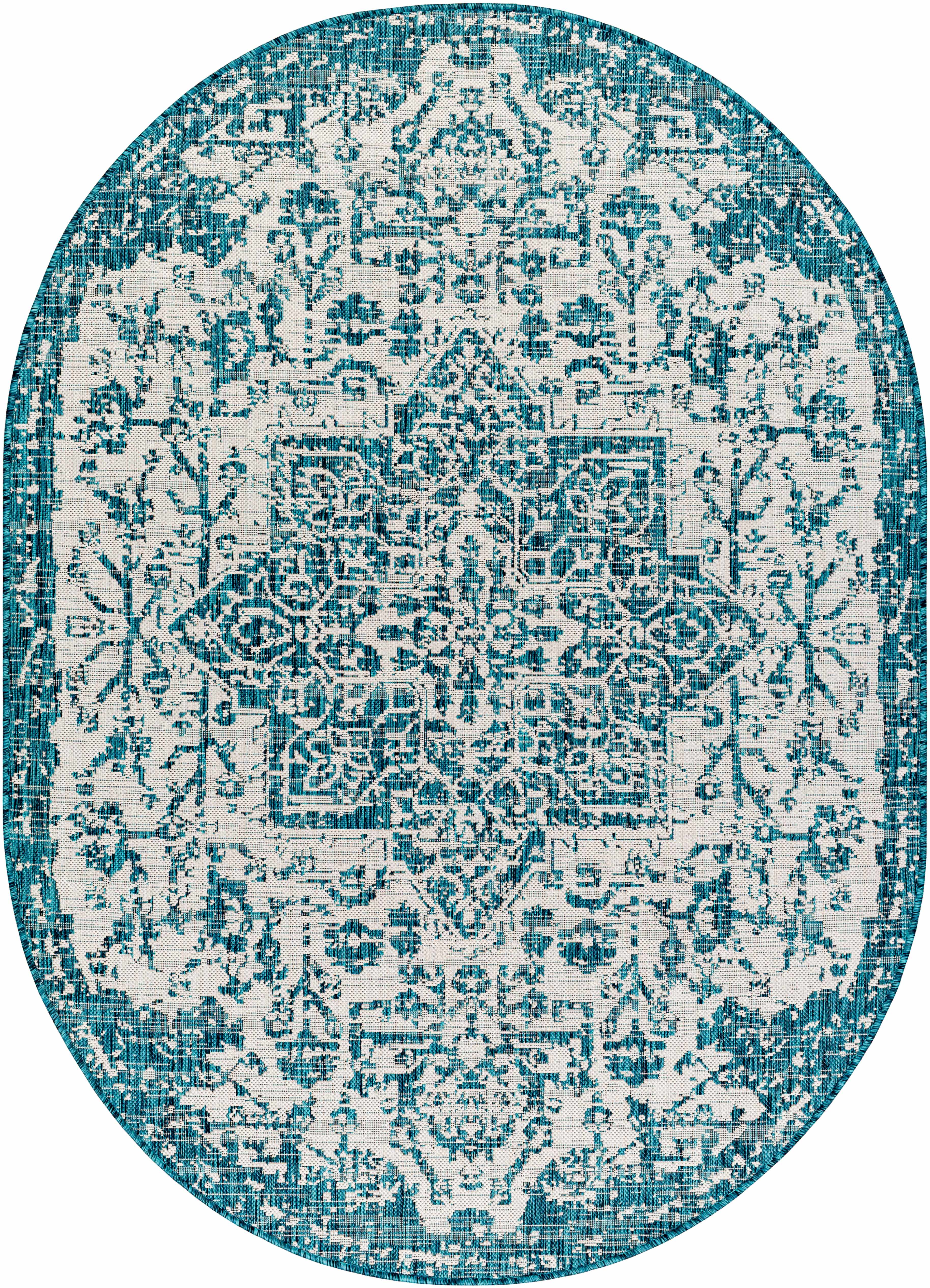 Teal Kilmacolm Indoor & Outdoor Area Rug - Clearance - Image 16